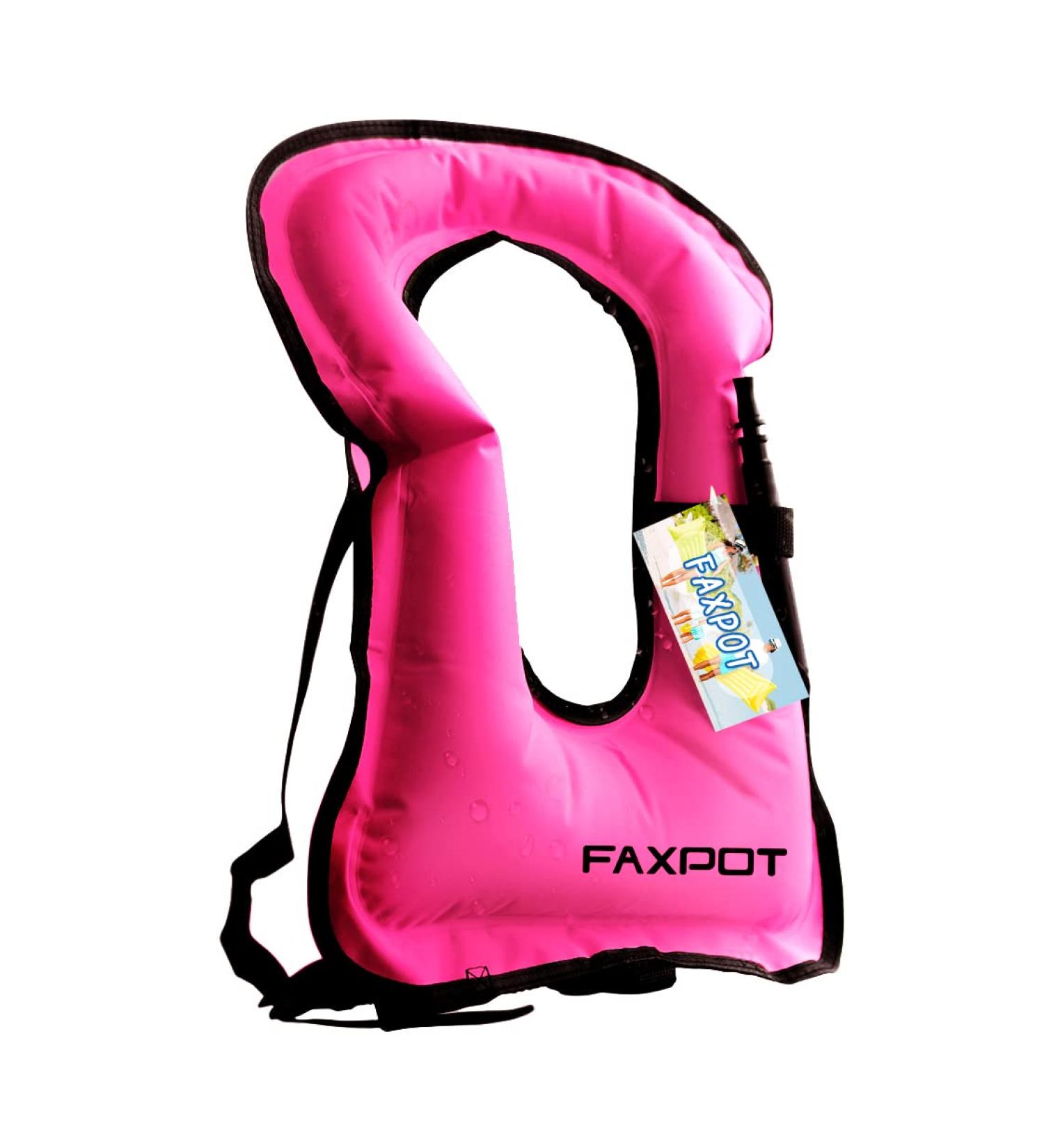 Faxpot Snorkel Vest | Portable Kayaking Buoyancy Jacket | Diving Surfing Swim Vest | Adjustable for Adults | Pink - Buy Online on GoSupps.com
