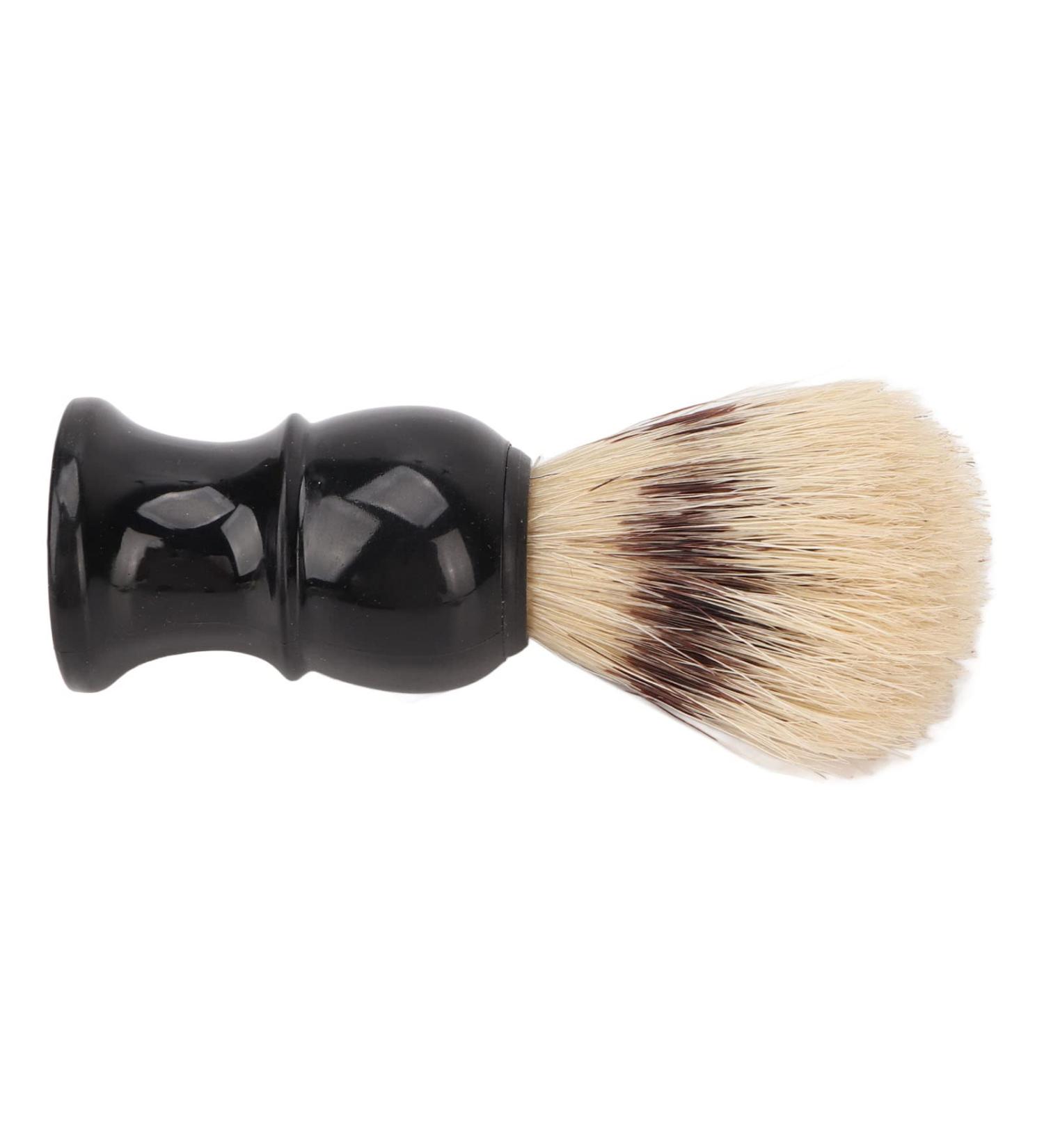 Curved Handle Shaving Brush for Men - Premium Bristles Raised Lather & Residue Cleaning Brush | International Shipping Available - Buy Online on GoSupps.com
