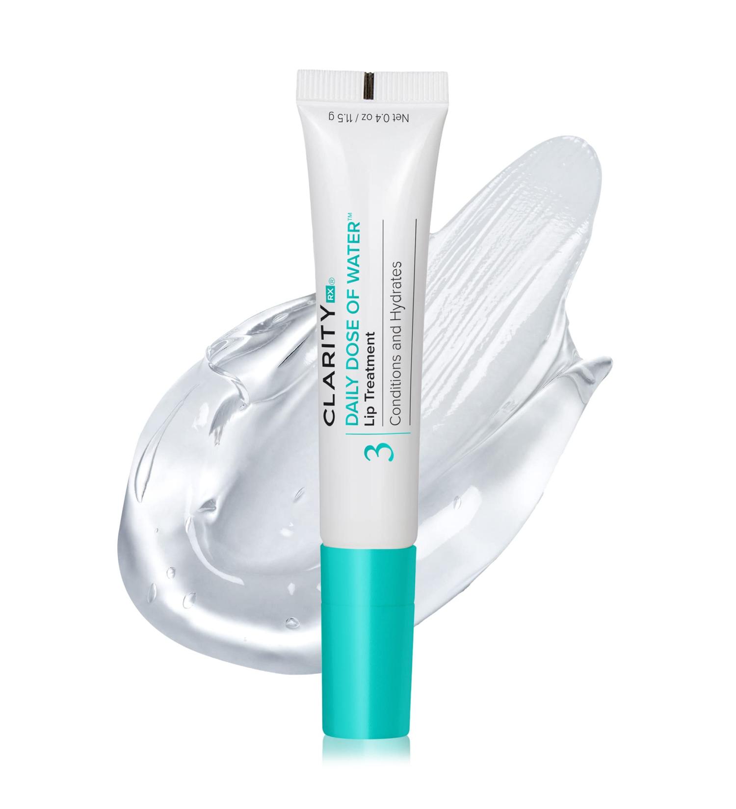 ClarityRx Daily Dose of Water Lip Treatment - Hyaluronic Acid, Natural Plant-Based Lip Plumping for Dry Lips (0.4 oz) - Buy Online on GoSupps.com