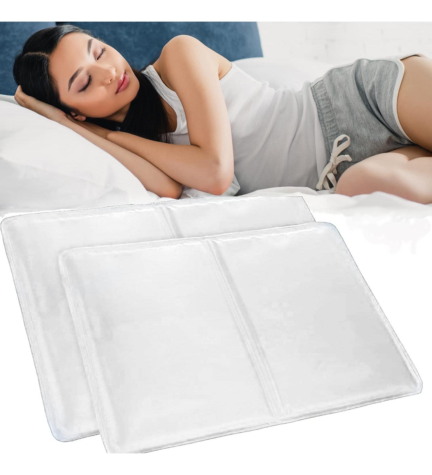 CUQOO Cooling Gel Body Pad Pillow Mat - Enhance Sleep Quality with Cool Sheets and Pillows - Night Sweat Relief - 2pk Cooling Pillow White - Buy Online on GoSupps.com