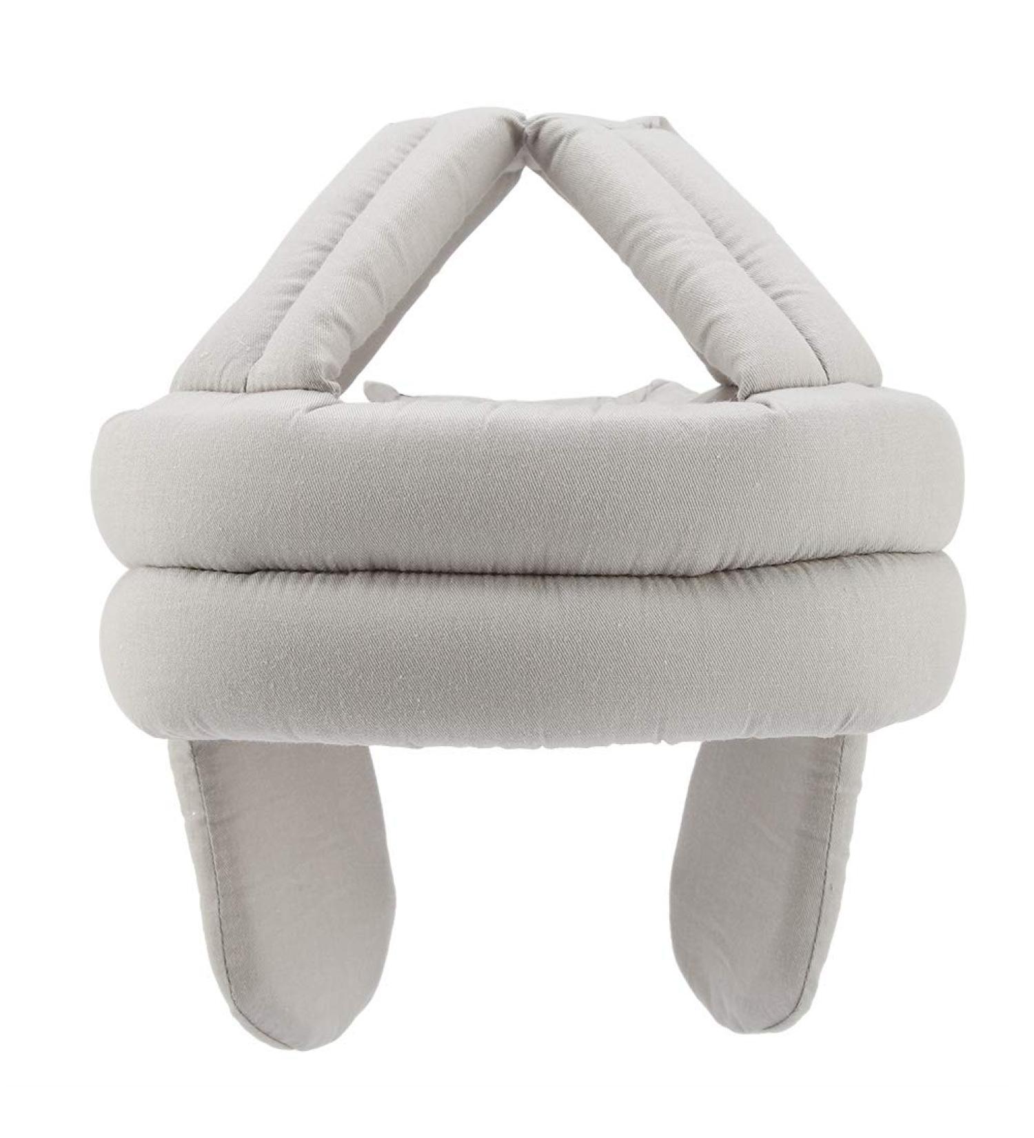 Breathable Protective Hat for Seniors | Impact Prevention Head Cap with Hearing Protection - Light Grey - Buy Online on GoSupps.com