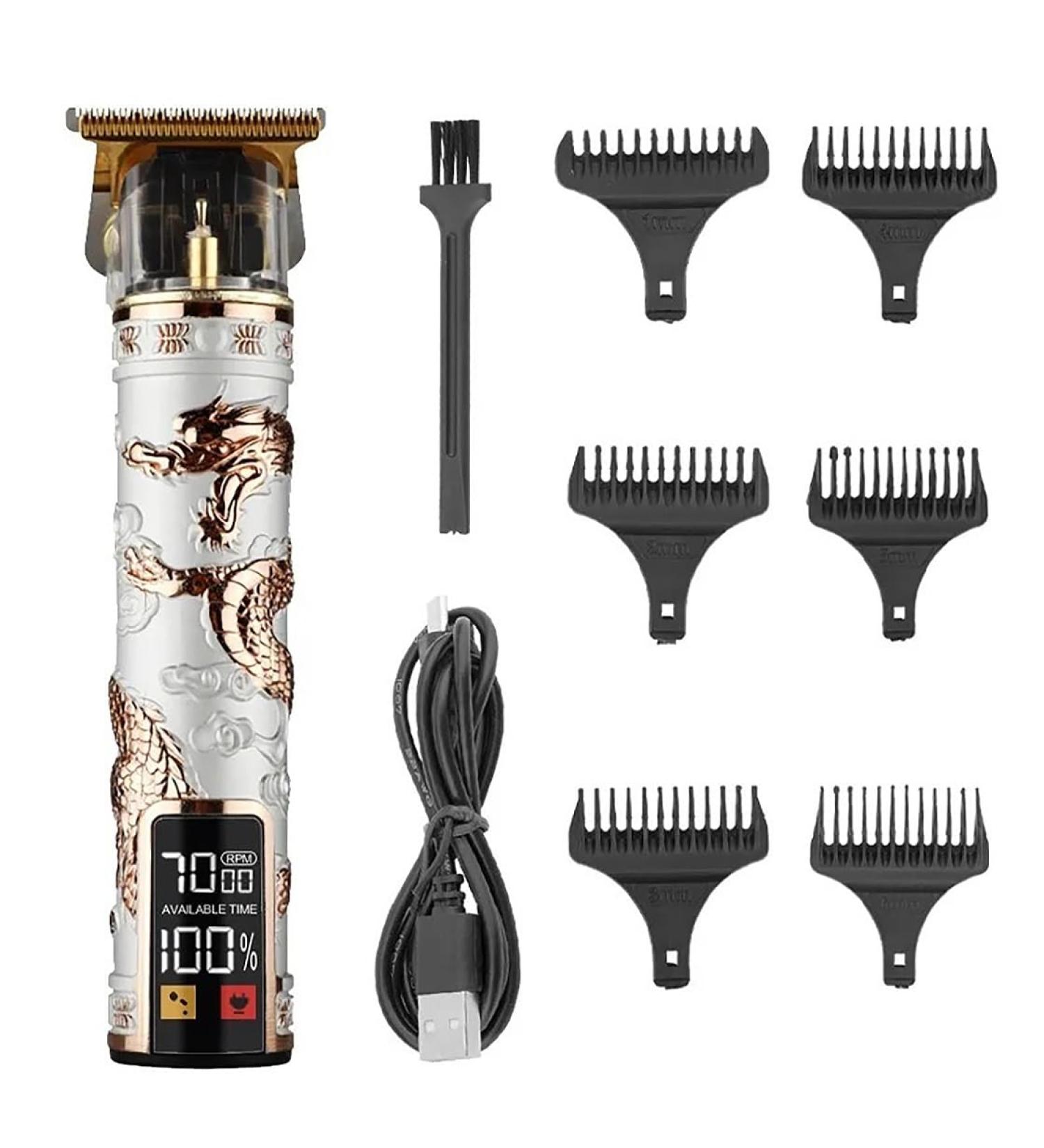 Professional Large Screen Electric Bald Head Razor - LCD Display Haircut Tool for Hairdressers | Platinum Dragon - Buy Online on GoSupps.com