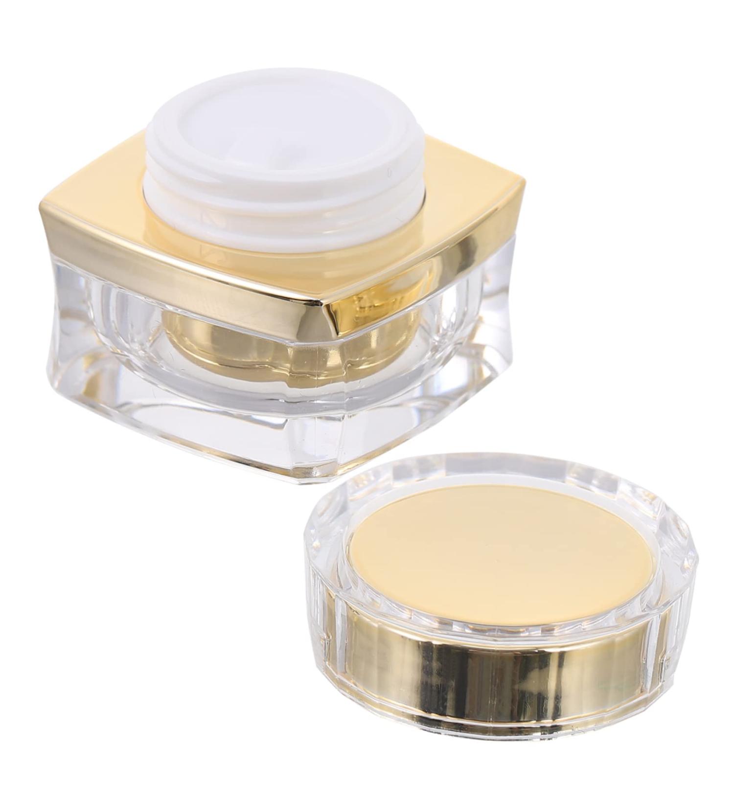 MAGICLULU 1pc Cream Cream Storage Jars Terrarium Tank Leak-proof Bottle Small Storage Bottle Glass Container Make- up Cosmetic Jars Lotion Holder Body Acrylic Travel Butter 4.6x4cm Golden - Buy Online on GoSupps.com