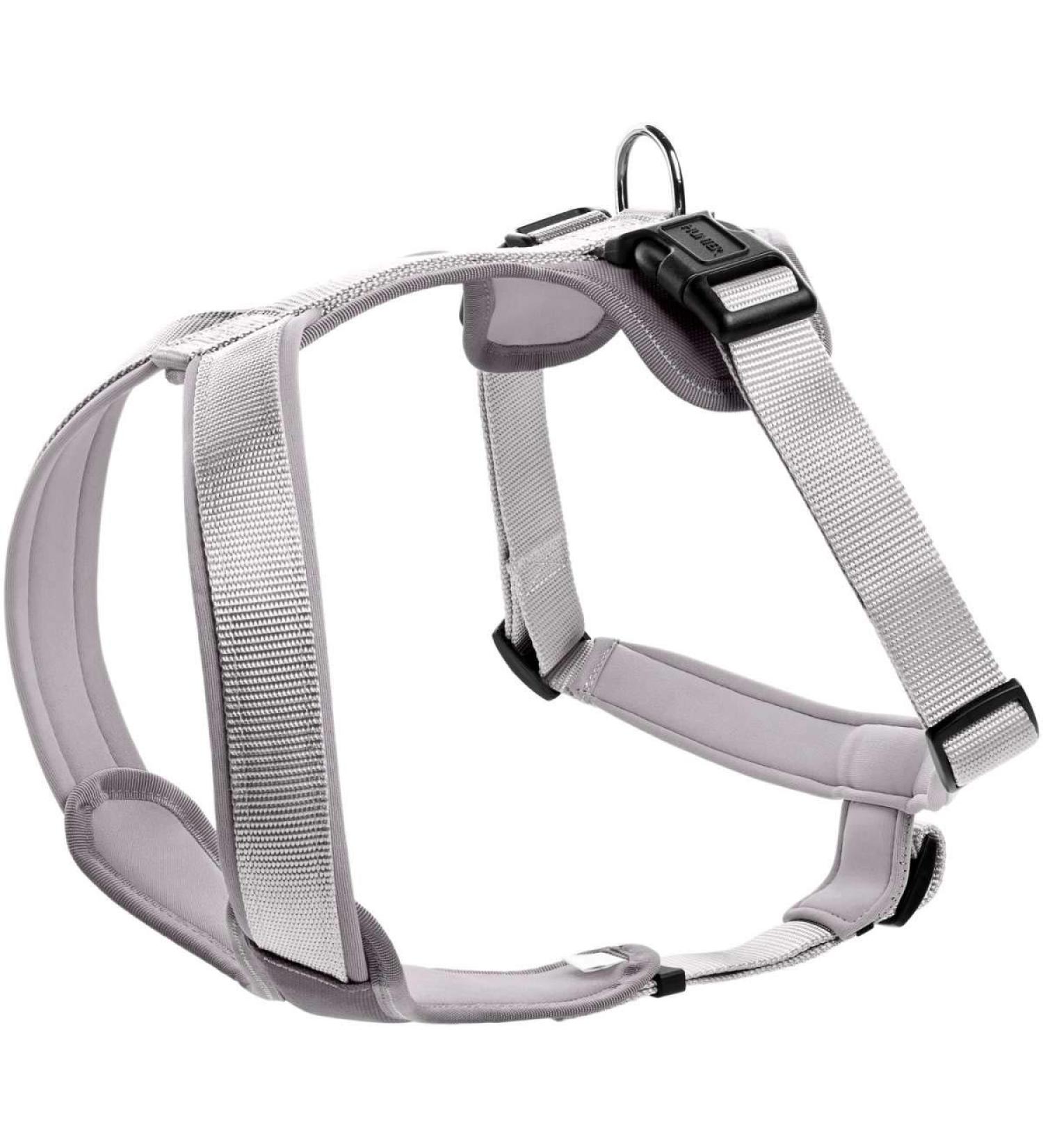HUNTER NEOPRENE dog harness nylon padded with neoprene XS 36 - 44 cm grey grey 36 - 44 cm