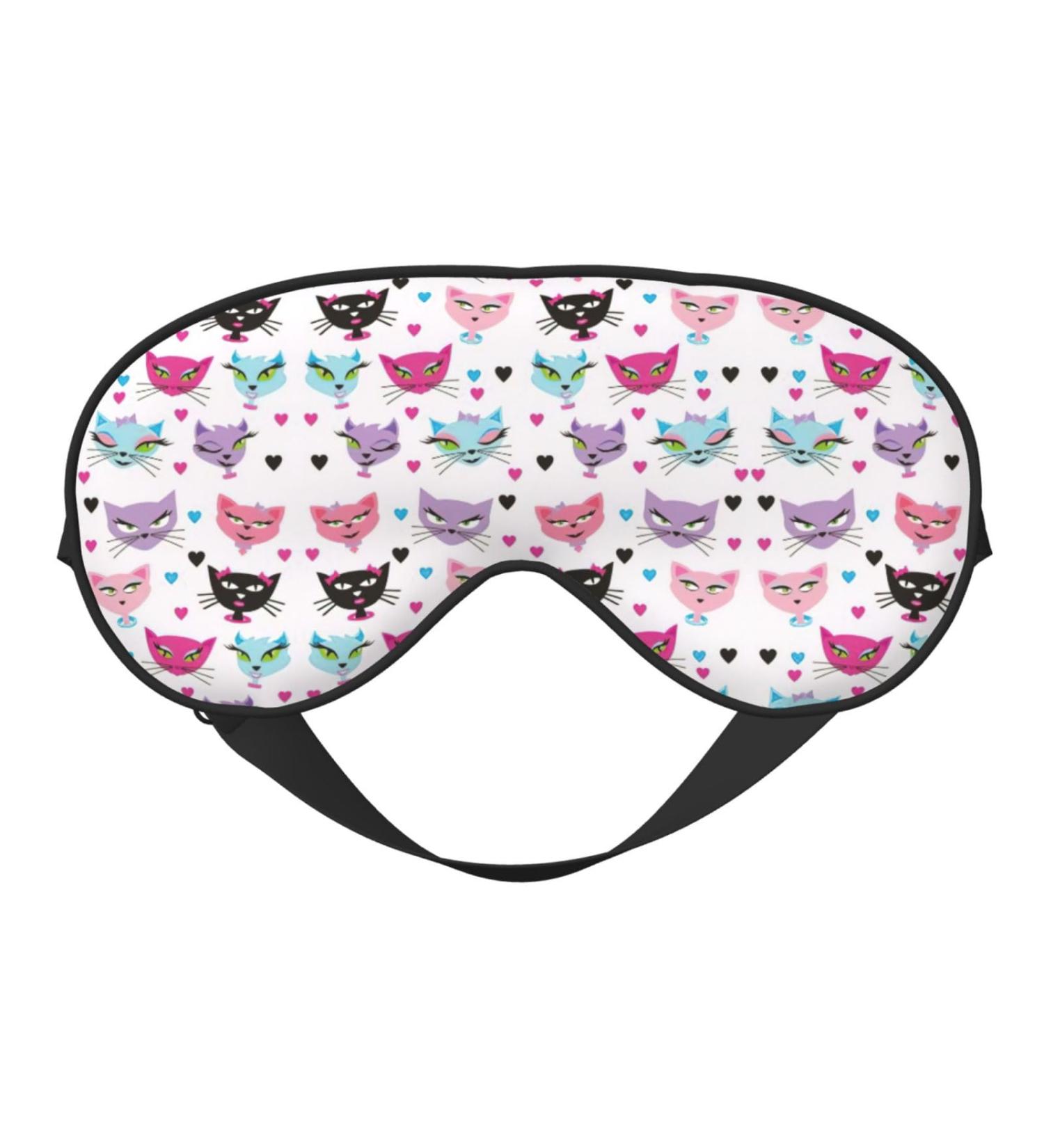 SSIMOO Cartoon Cat Soft Sleep Eye Mask | Breathable Travel Eye Patch for Relaxation - Perfect Gift for Her - Buy Online on GoSupps.com
