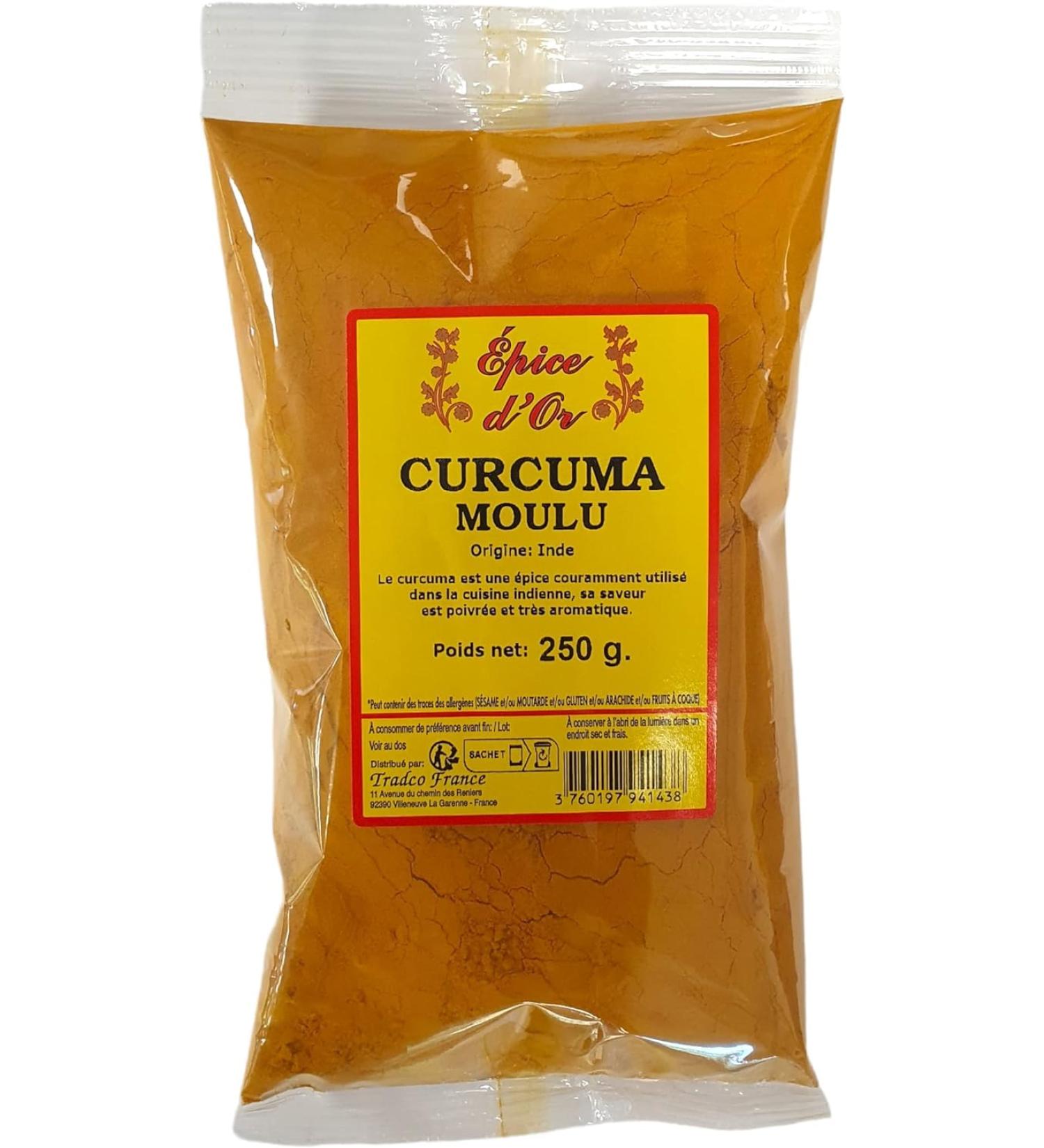 Ground Turmeric 250g - Golden Spice, Pure and Natural, Vegan, No Dyes, No Additives or Preservatives.