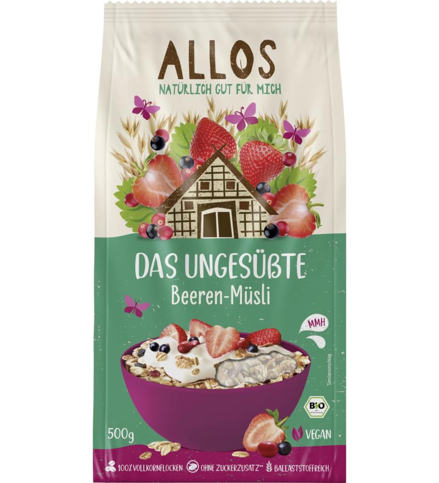 Allos Allos Bio Unsweetened Berry Cereal (6 x 500g)