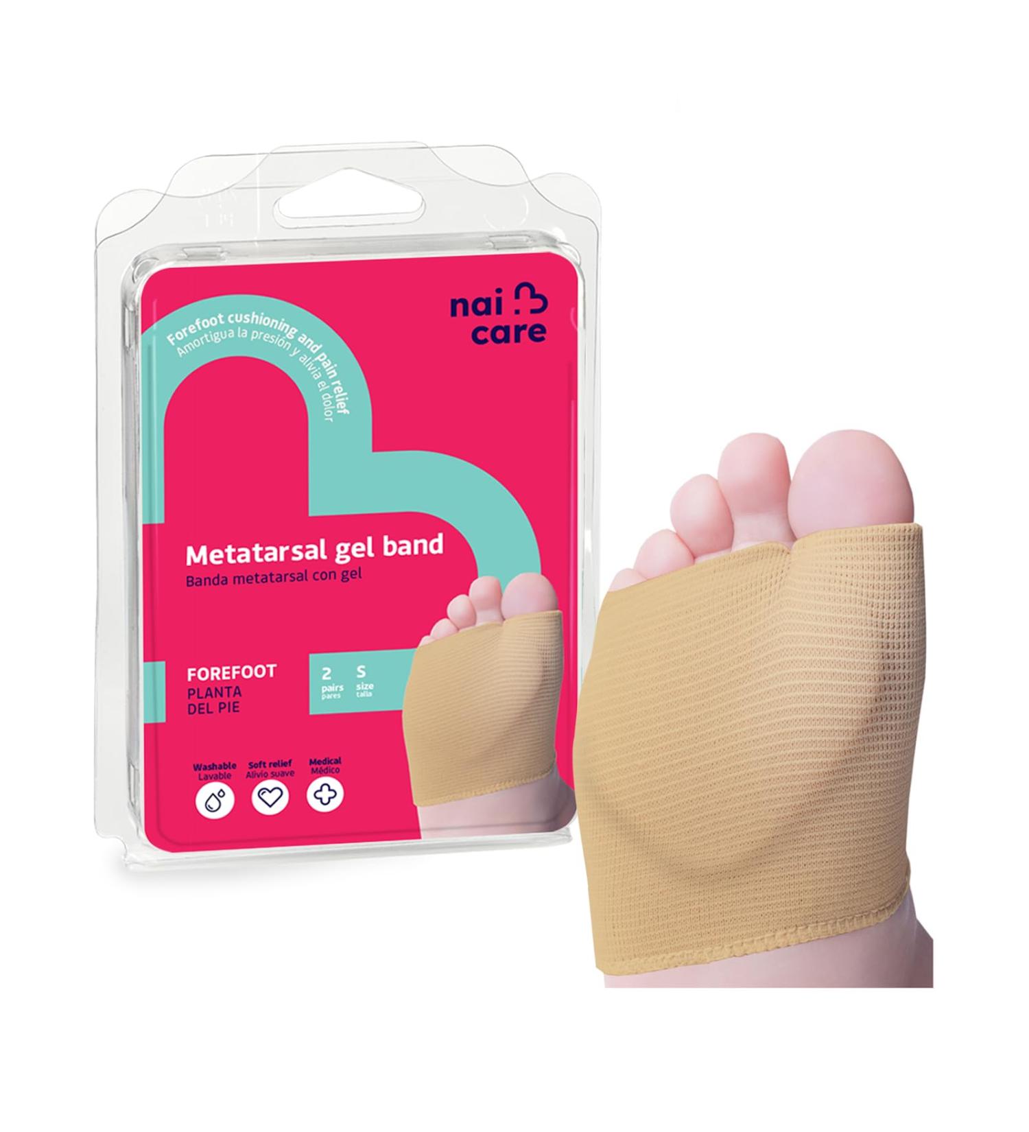 2 Pairs Metatarsal Bands with Gel Pads - Pain Relief for Forefoot Size Small (USA Women 5.5-9 Men 6-7) - Made in Spain - Buy Online on GoSupps.com