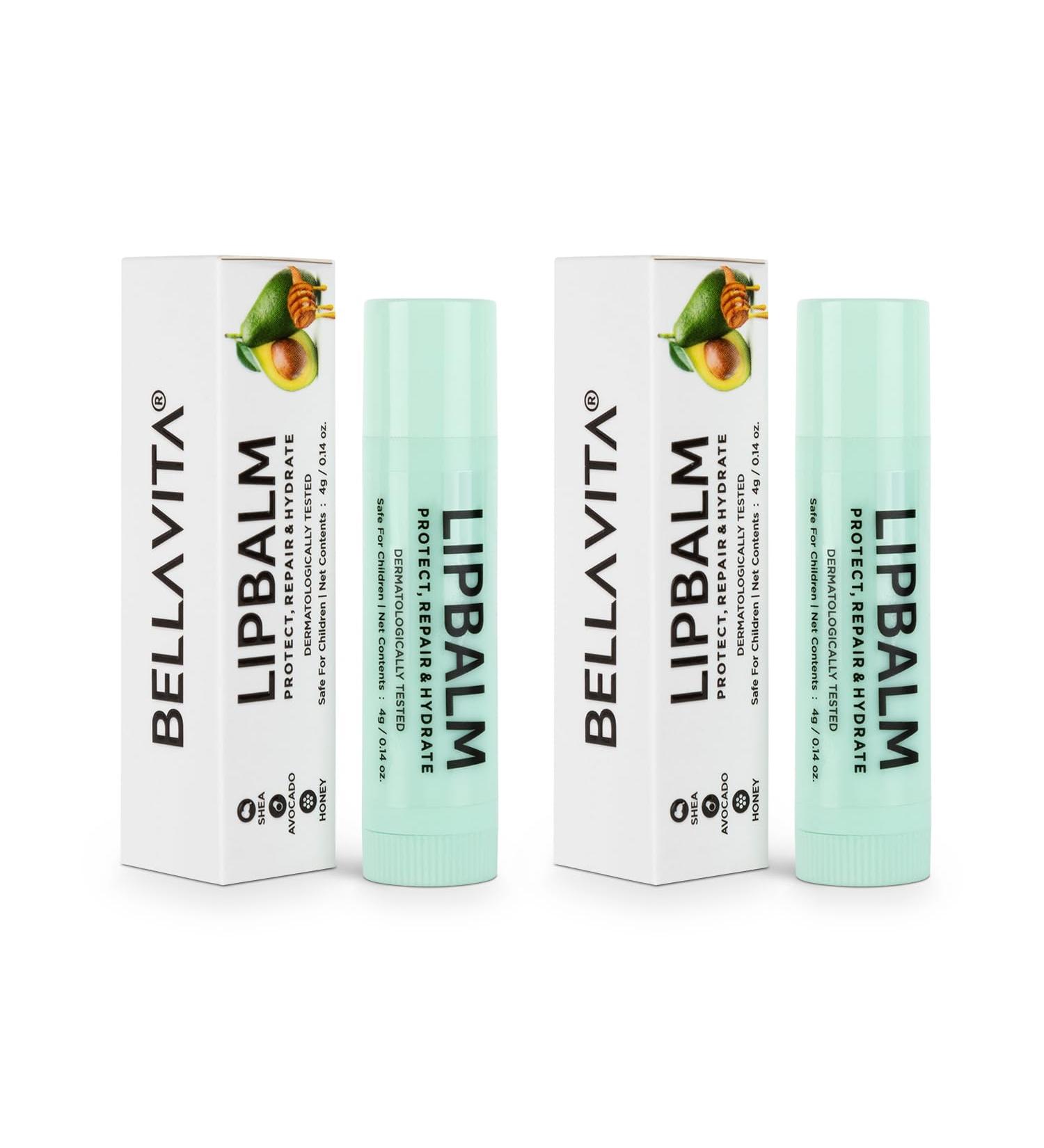 Bella Vita Organic Lip Balm 2 Pack - Hydrate & Protect Dry Lips | Unisex Pre Smoke & Pre Lipstick Balm | 7 gm Each - Buy Online on GoSupps.com