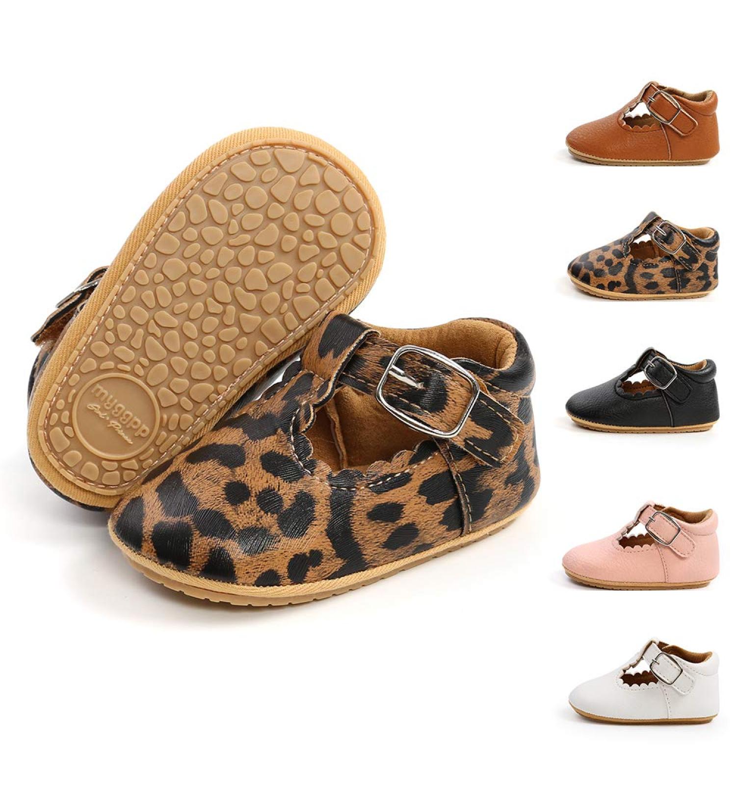 Sonsage Infant Baby Boy Girl Oxford Shoes | Anti-Slip Soft Sole Sneakers 0-6 Months | Leopard Print - Buy Online on GoSupps.com