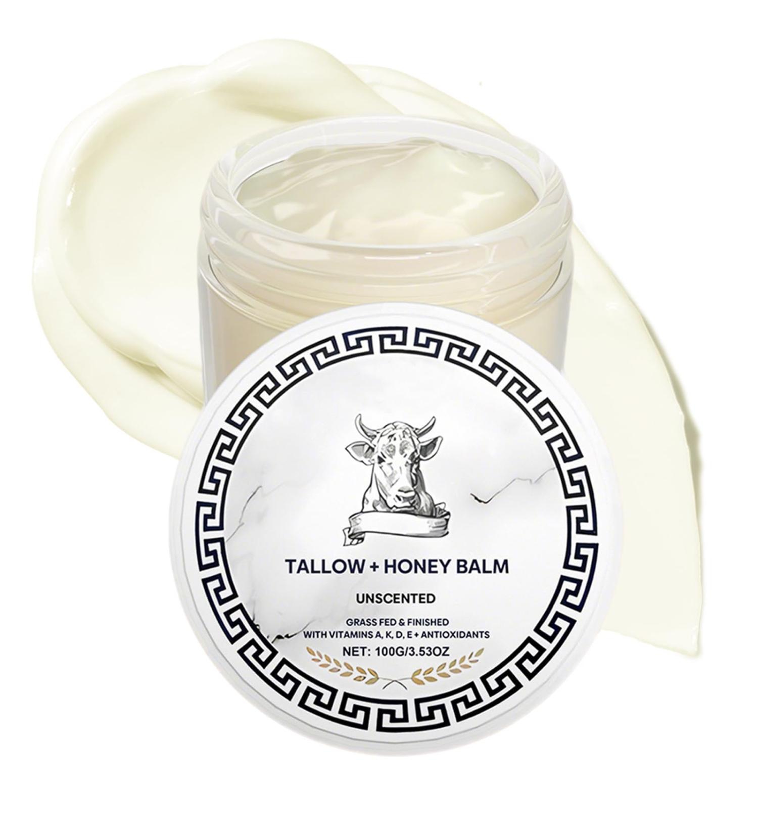 Pricyru 2025 New Tallow Honey Balm Grass Fed & Finished with Vitamins Beef Tallow for Skin Deeply Moisturizing for Face and Body 3.53oz - Buy Online on GoSupps.com