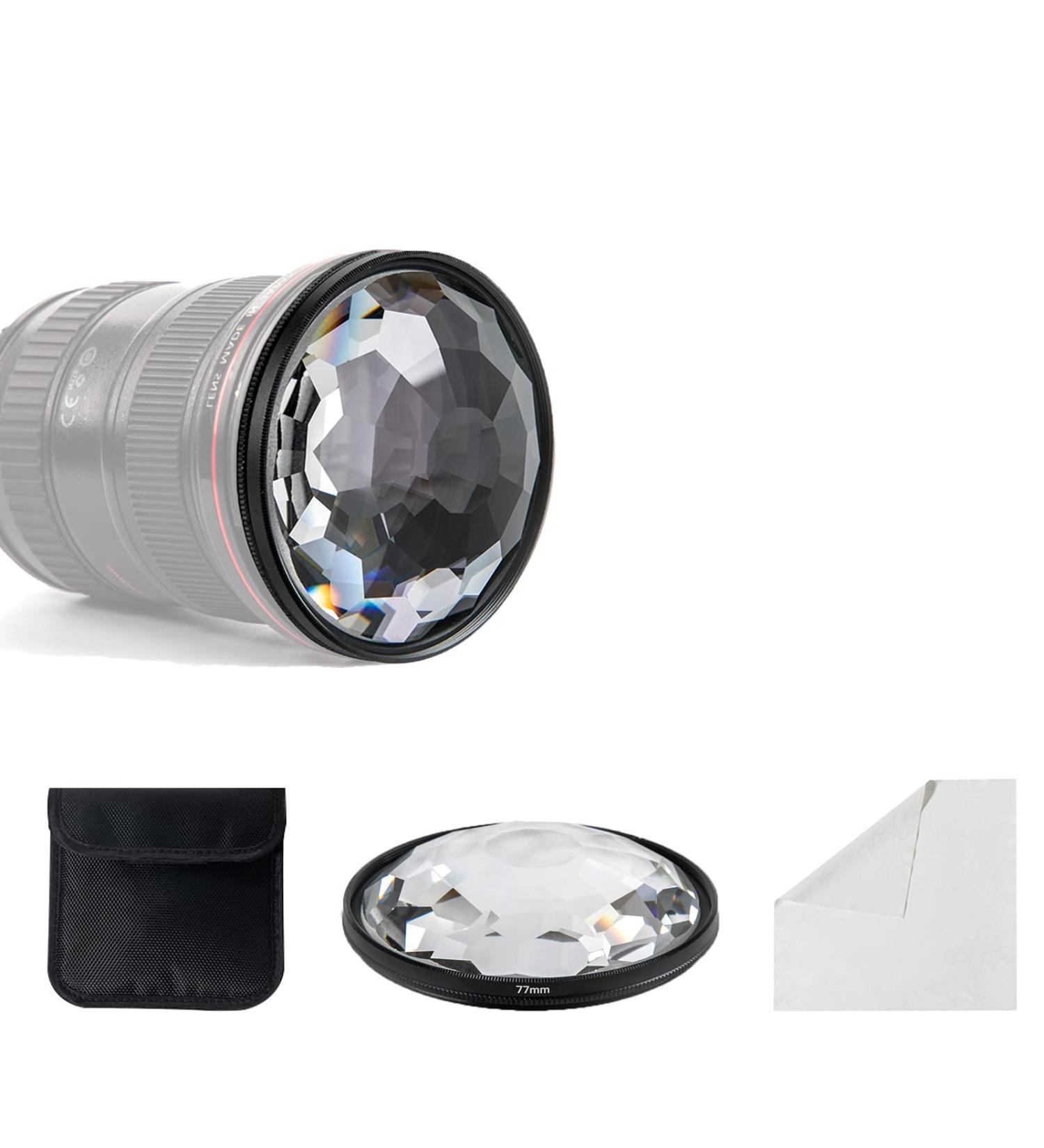 Kaleidoscope Glass Prism Camera Filter 77MM | Prismatic Effect for DSLR Photography - Buy Online on GoSupps.com
