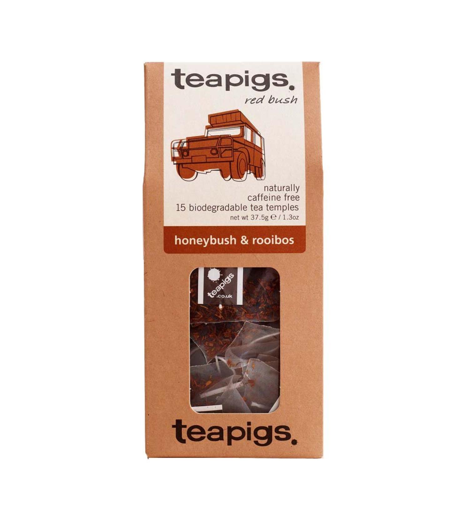 Teapigs Organic Honey Bush and Rooibos Tea 15 Teabags (Pack of 2 Total 30 Teabags) - Buy Online on GoSupps.com