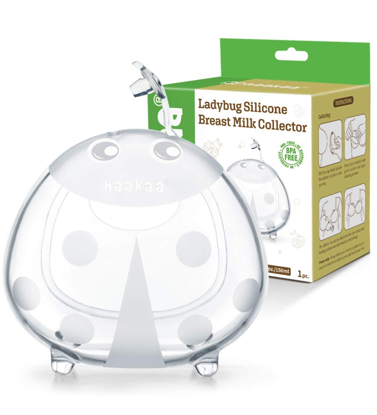 Haakaa Ladybug Breast Milk Collector - Reusable Nursing Cups for Large Milk Supply - 150ml Capacity - Buy Online on GoSupps.com
