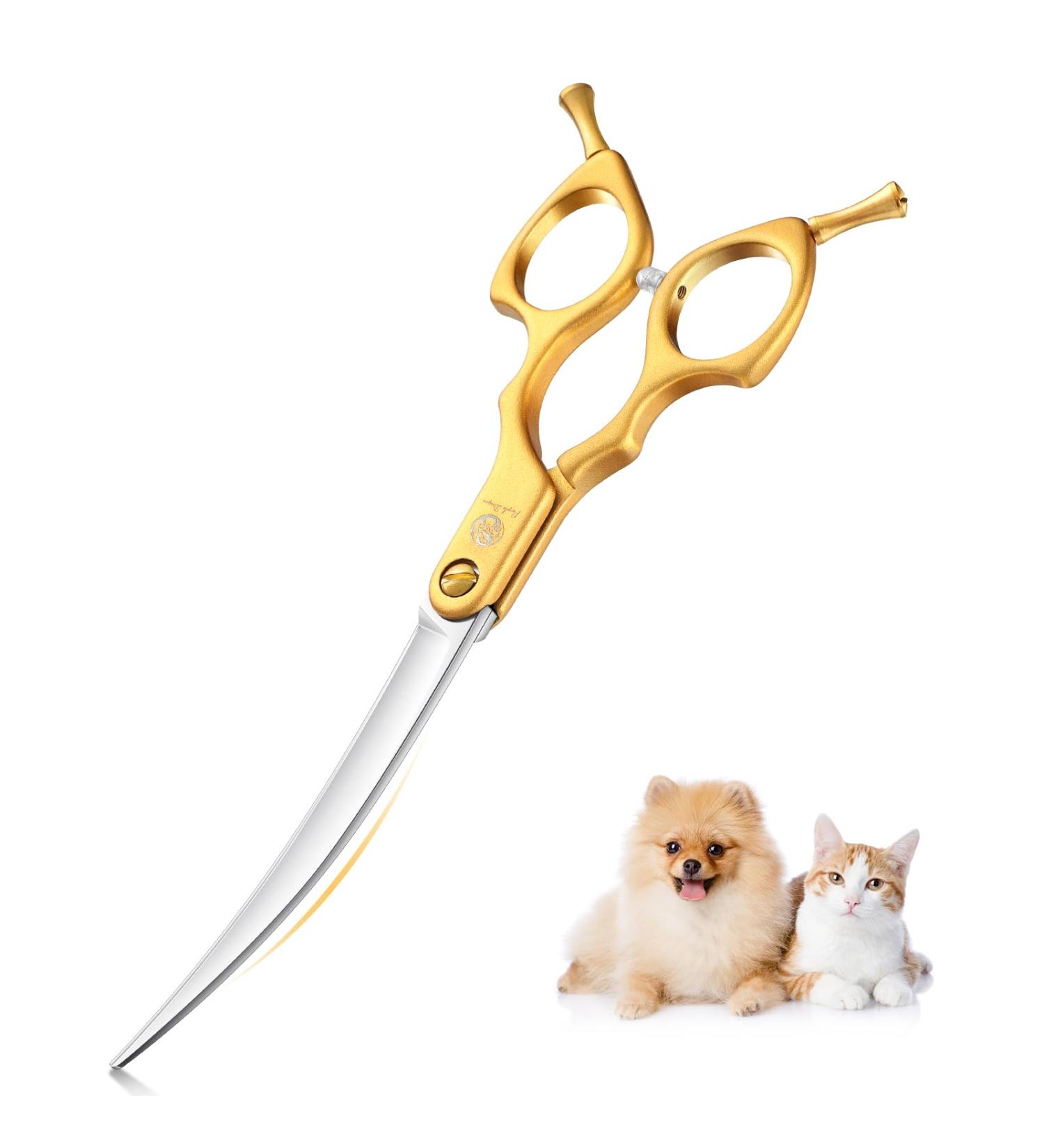 Purple Dragon 6.5 Dog & Cat Grooming Scissors - Ultra-Light Aluminum Handle JP 440C Steel Fur Shears for Professionals & Beginners - Buy Online on GoSupps.com