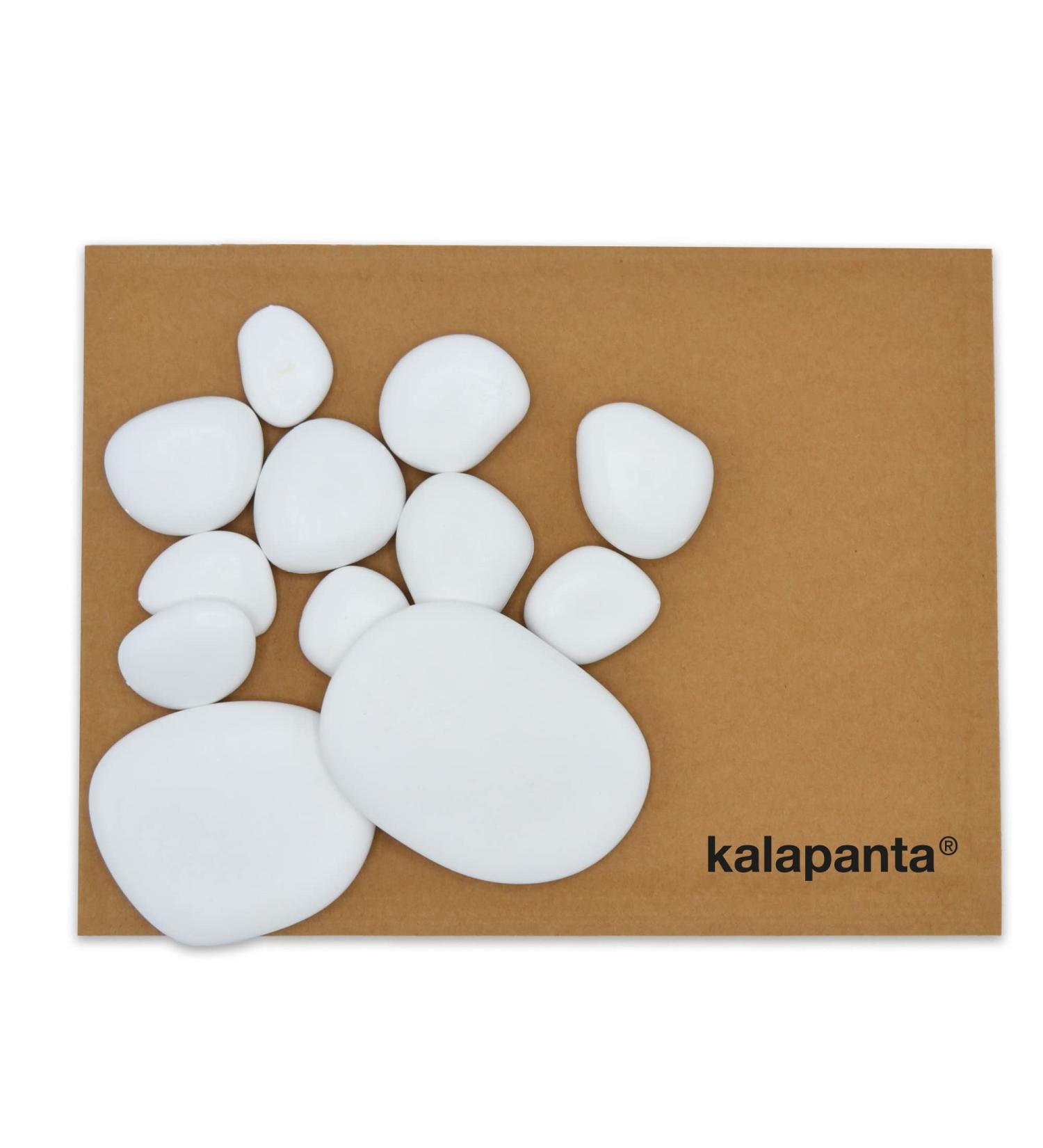 Kalapanta Kit Try-Pack: 12 Mixed Decorative Stones - White Recycled Plastic for Pots Painting Aquariums & Gardens - Buy Online on GoSupps.com