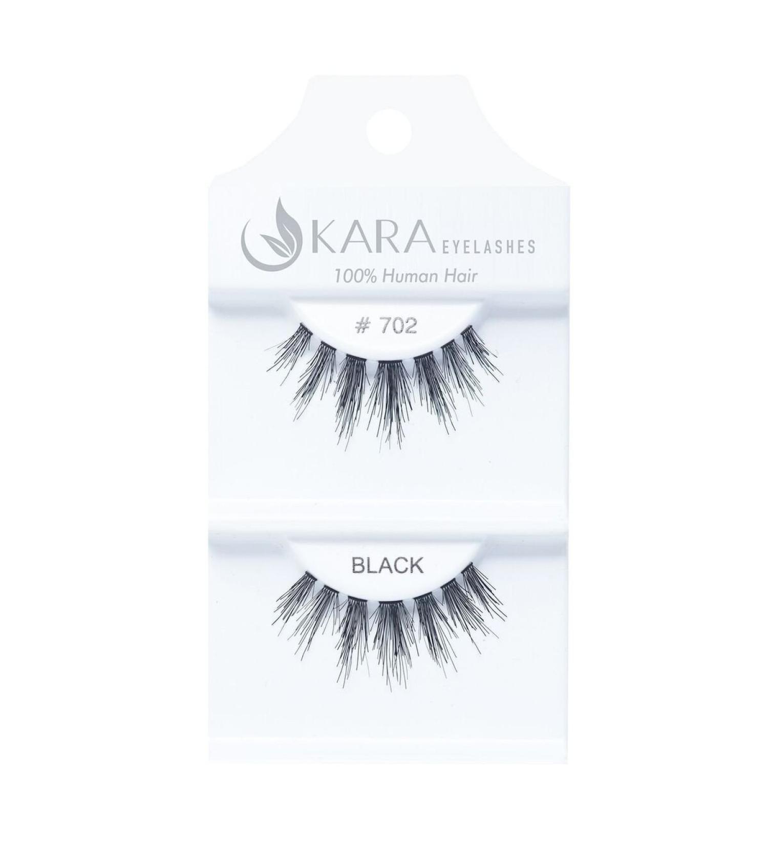 Kara Beauty Human Hair Eyelashes - 702 (12pack)