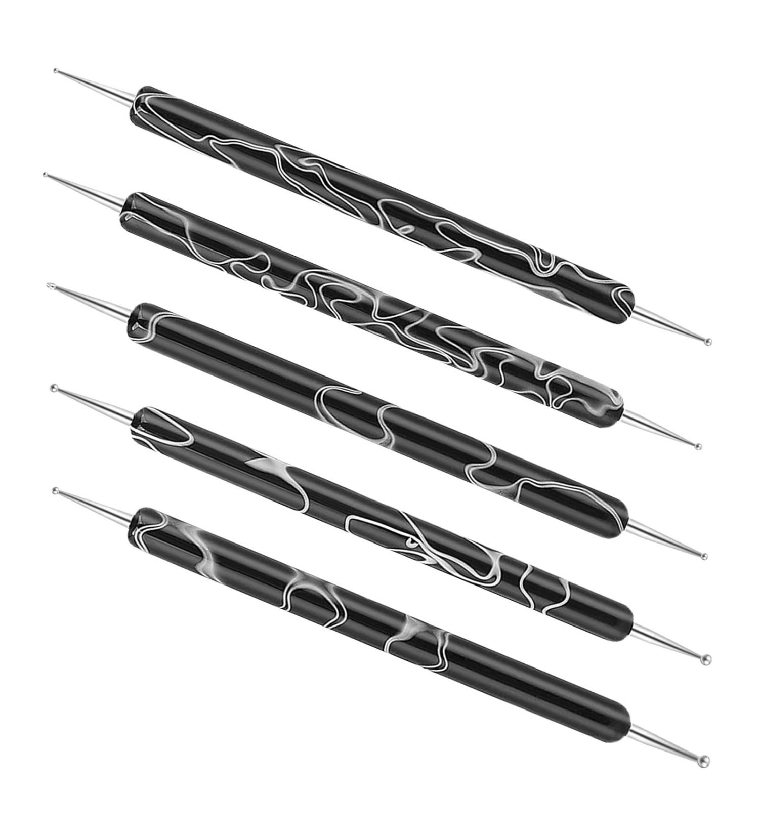 Brush - Painting Brush - Nail Dotting Drawing Tool Double Ended Nail Brush Pen for Fine Detailing Home Salon Black - Buy Online on GoSupps.com