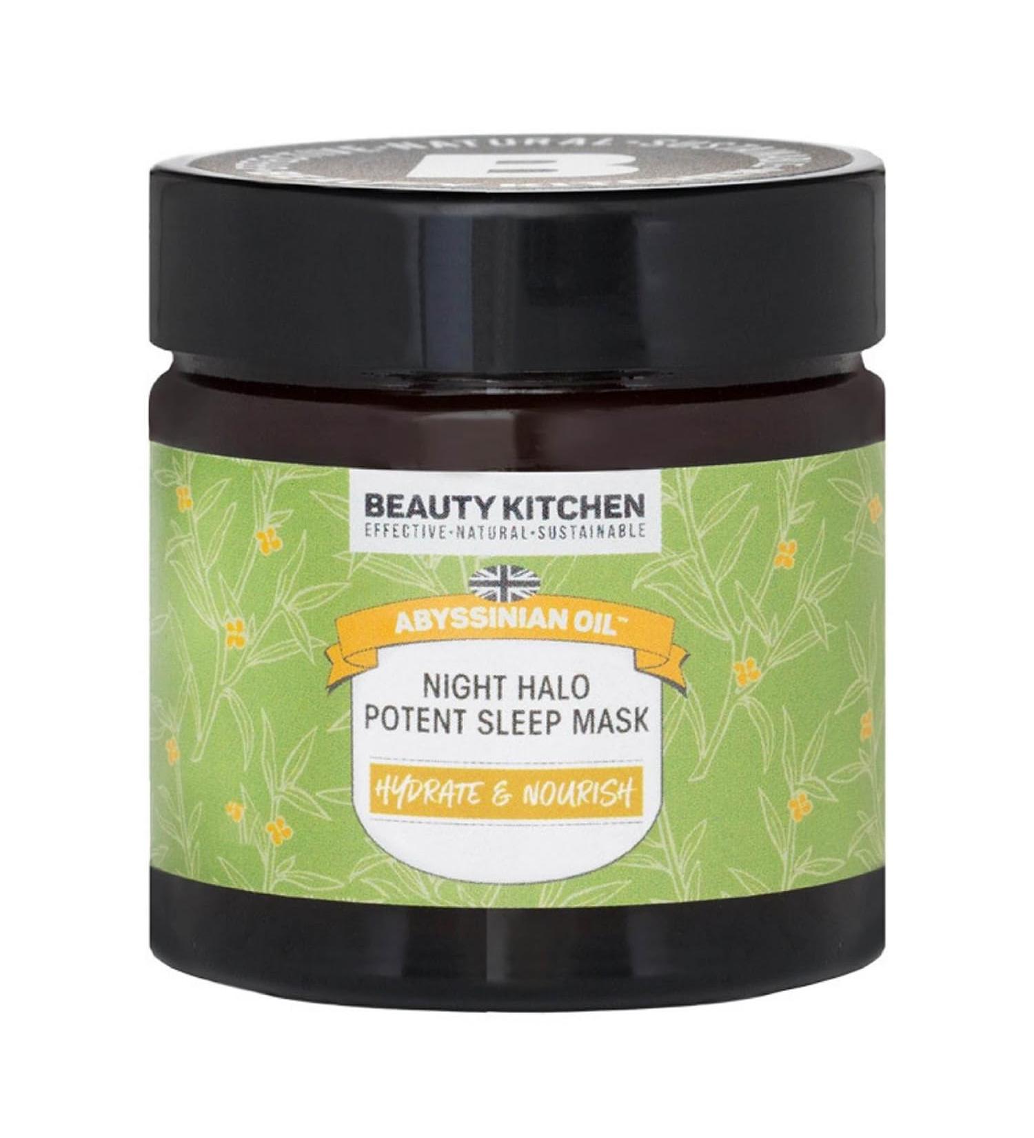 Beauty Kitchen - Hydrating Abyssinian Oil Night Halo Potent Sleep Mask 60ml - Anti Aging Overnight Mask for Glass Skin - Supports Skin Barrier - Vegan/Cruelty Free - Buy Online on GoSupps.com