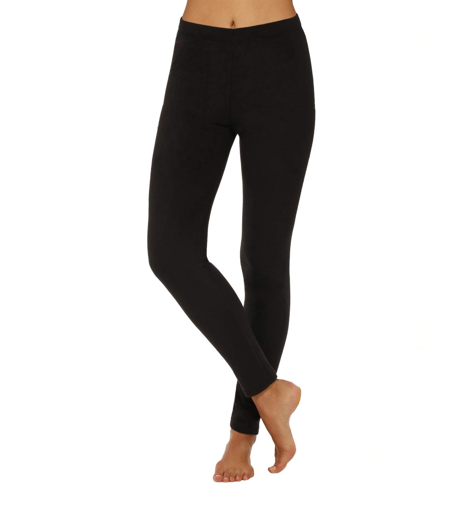 Cuddl Duds Women's Fleecewear Stretch Thermal Leggings Large Black