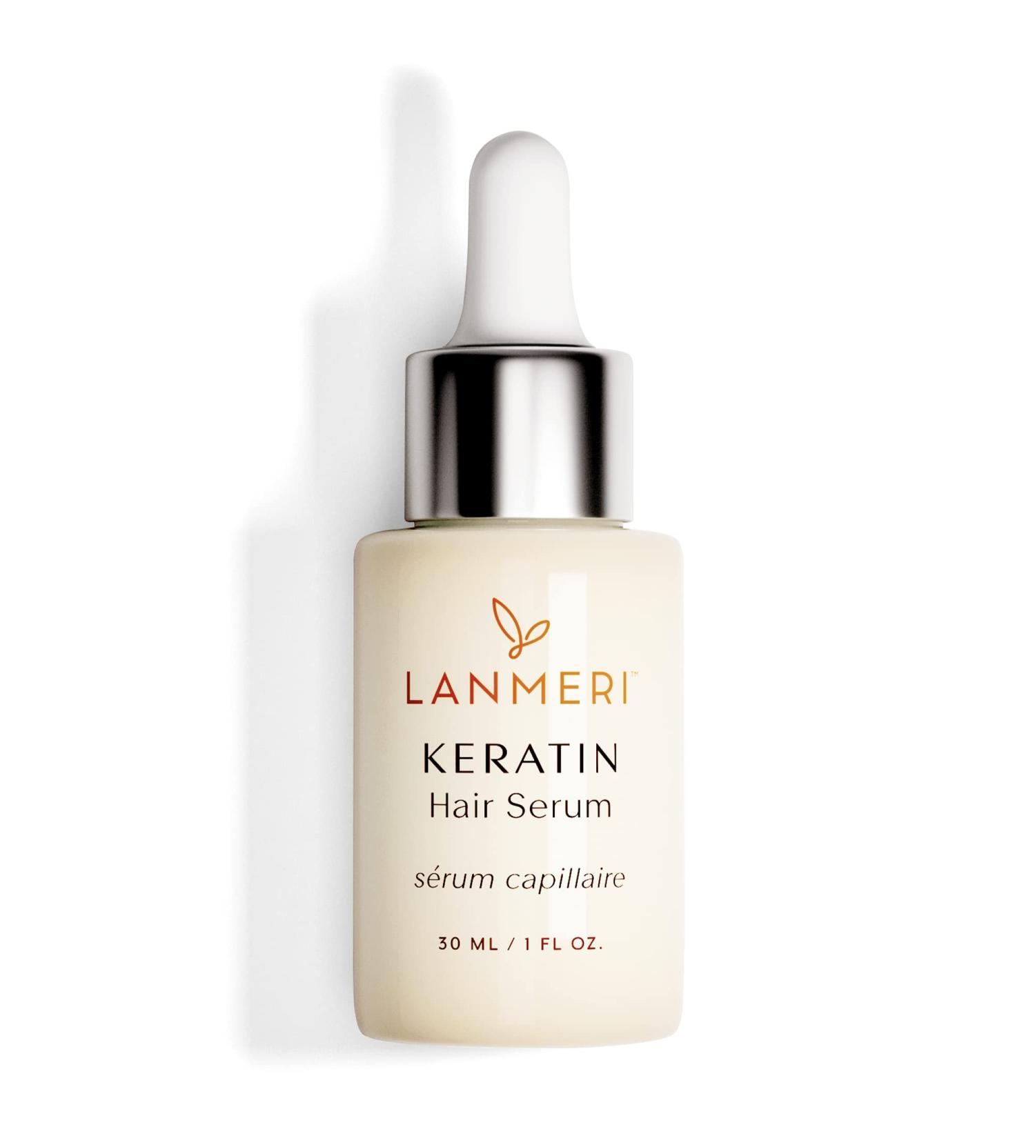 Lanmeri Hair Growth Serum with Keratin Amino Complex - Anti Frizz Control, Repair, and Thickening Treatment for Dry, Damaged Hair - Hair Loss Prevention for Men and Women - Buy Online on GoSupps.com