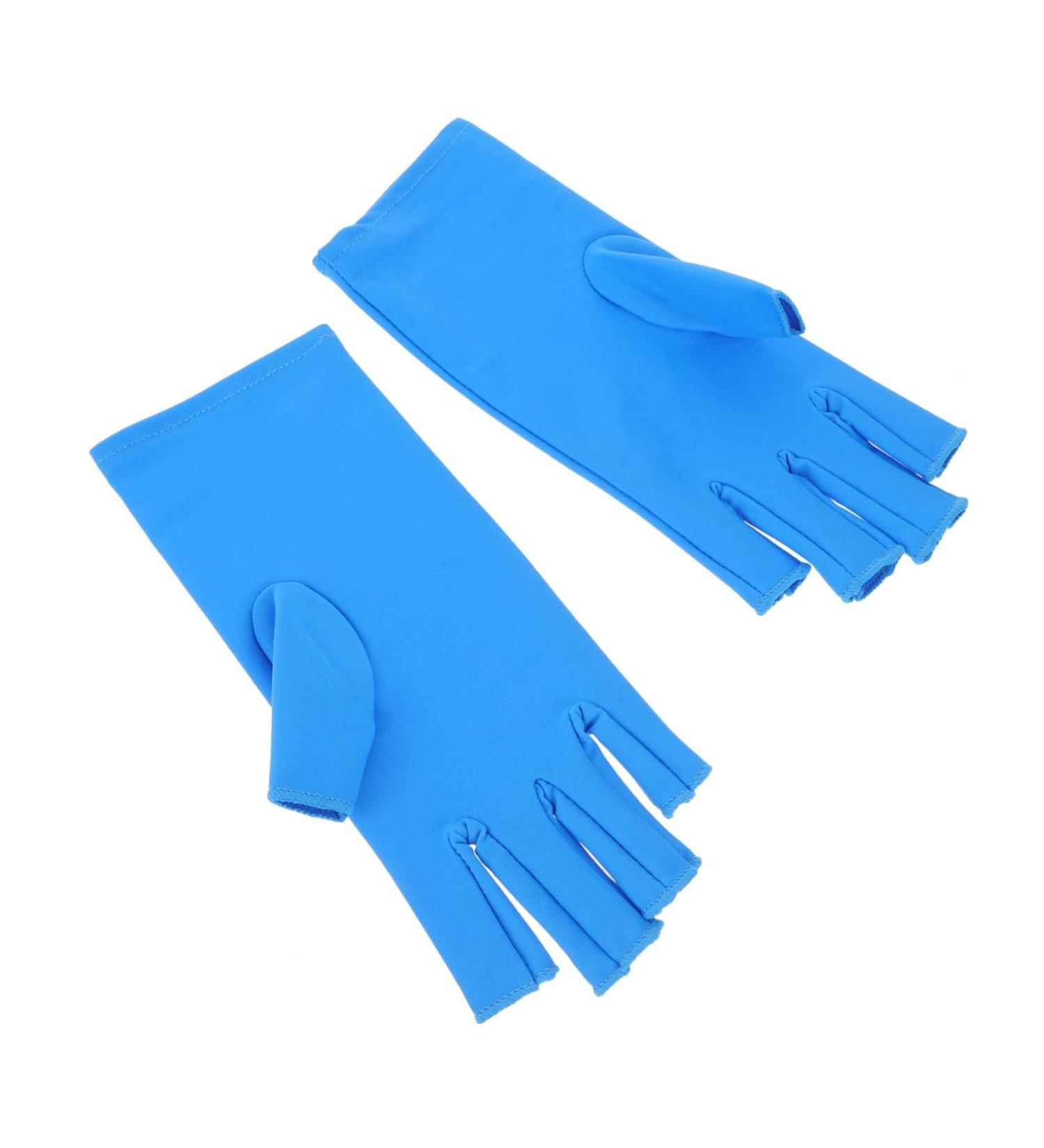 HONMEET 1 Pair Nail Gloves UV Protection Glove Fingerless Anti Glove Nail Dryer Anti Glove Hand Gloves for Protection Nails Tools Skin Care Glove Mittens Nail Art Tools Gel Elastic Spandex 20X8X0.4CM - Buy Online on GoSupps.com