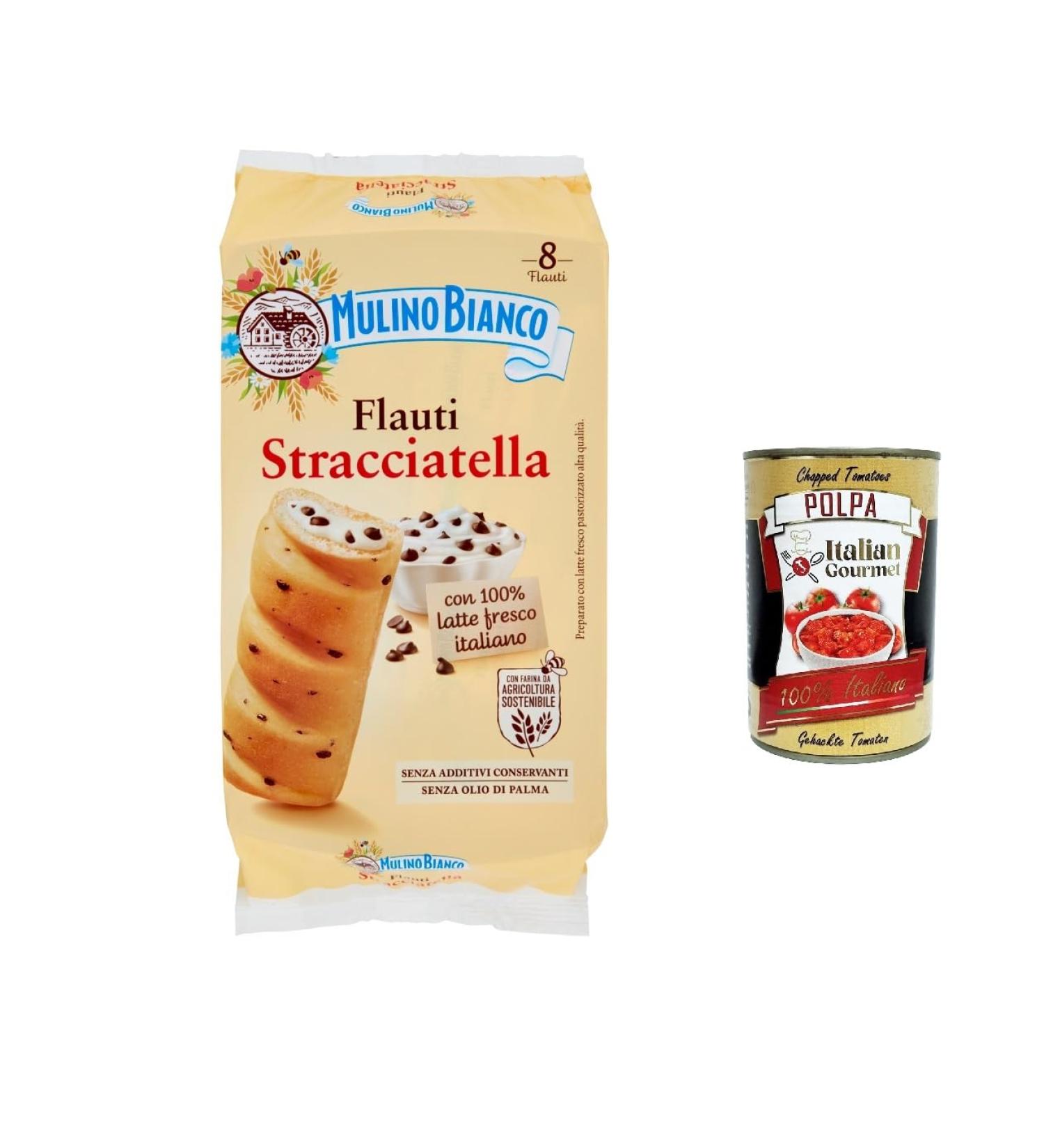  Italian Gourmet E.R. Mulino Bianco Flauti Stracciatella Cake Snack 100% Fresh Italian Milk 280 g + Gourmet Italian Pulp 400 g Set of 3 - Buy Online on GoSupps.com