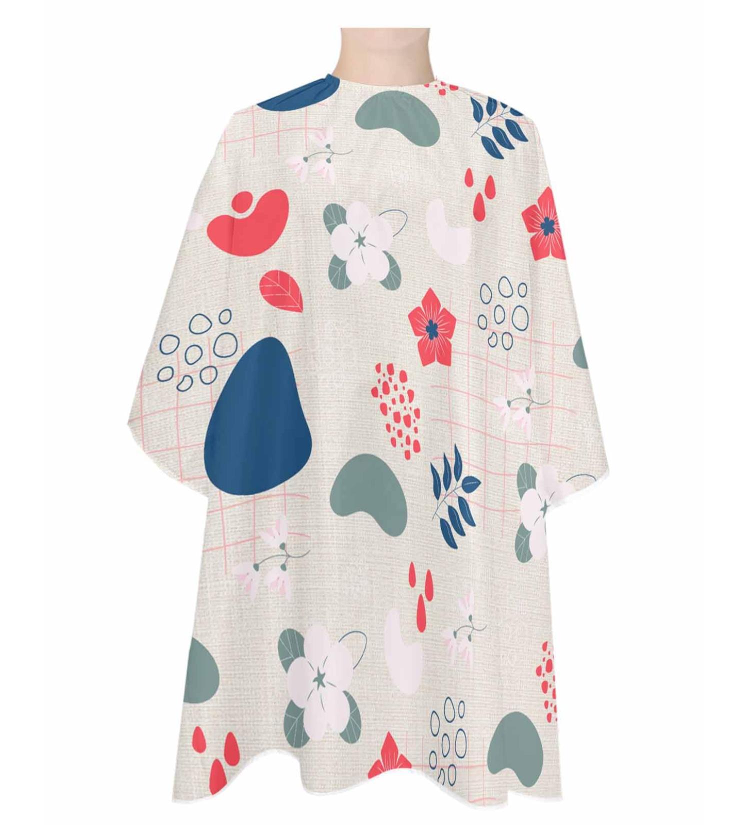 Buy Bohemian Flower Barber Cape | Adjustable Aesthetic Hair Cutting Cape for Men Women & Kids - Retro Beige 55x63 Inch - Buy Online on GoSupps.com