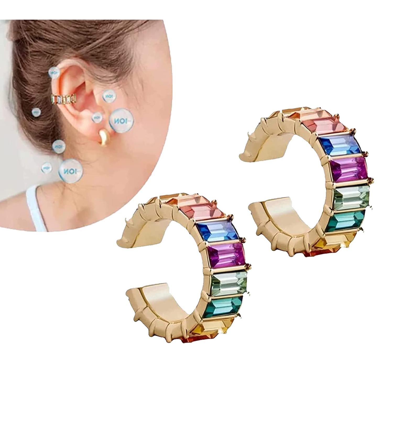 Tinnitus KyaniteION Women Ear Cuff KyaniteION Women Ear Cuff Tinnitus Kyaniteion Ear Cuff Non Piercing Acupressure Earrings for Women (1 Pair) - Buy Online on GoSupps.com