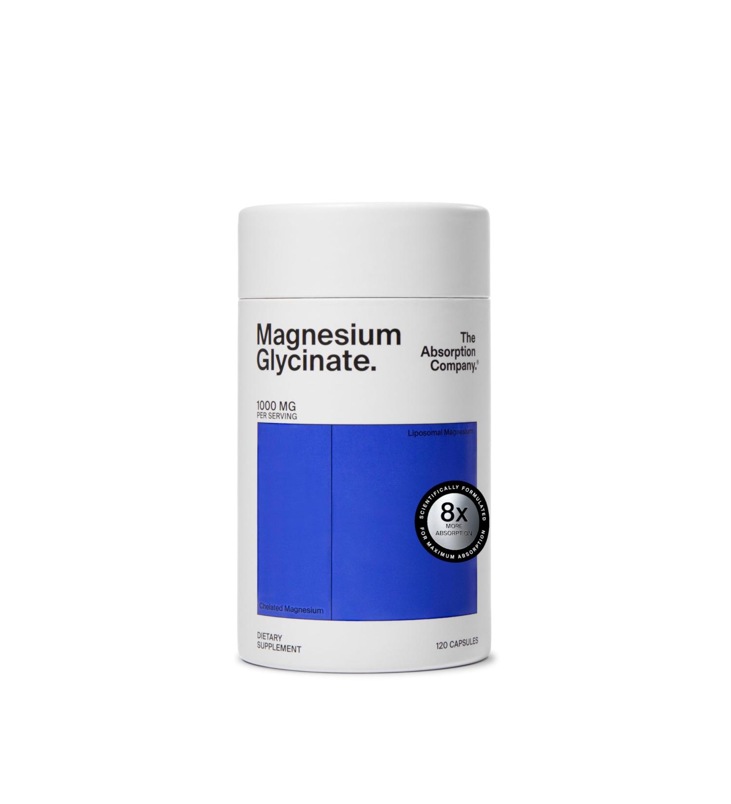 Magnesium Glycinate 1000mg - Liposomal Magnesium Bisglycinate for Max Absorption - Extra Strength to Support Body and Mind, Non-Laxative, Vegan, Gluten-Free - 120 Capsules - Buy Online on GoSupps.com