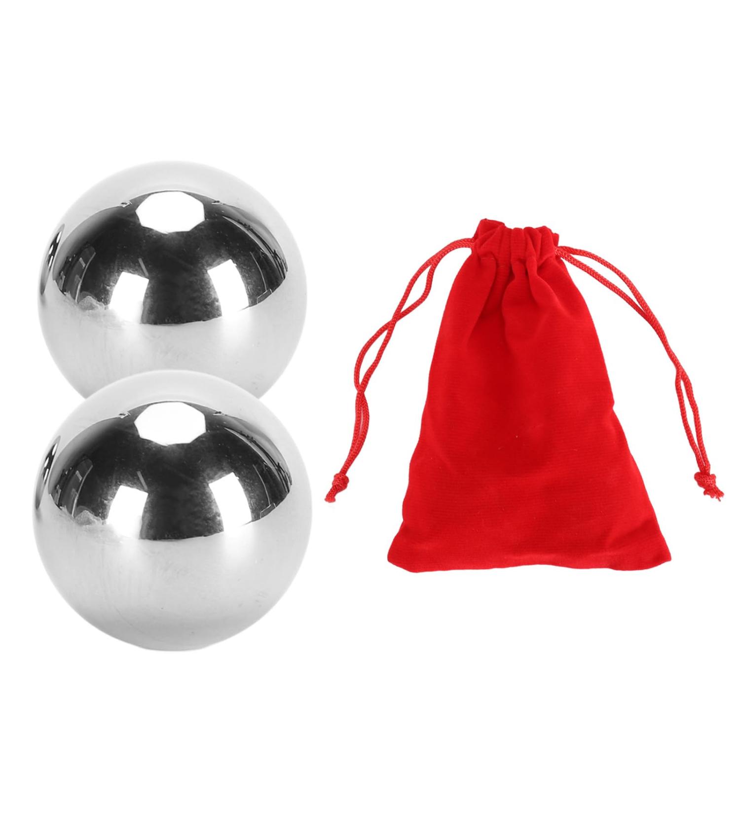 Stainless Steel Baoding Balls 3.5 cm - Hand Strengthening & Stress Relief | Improve Joint Health & Flexibility - Buy Online on GoSupps.com