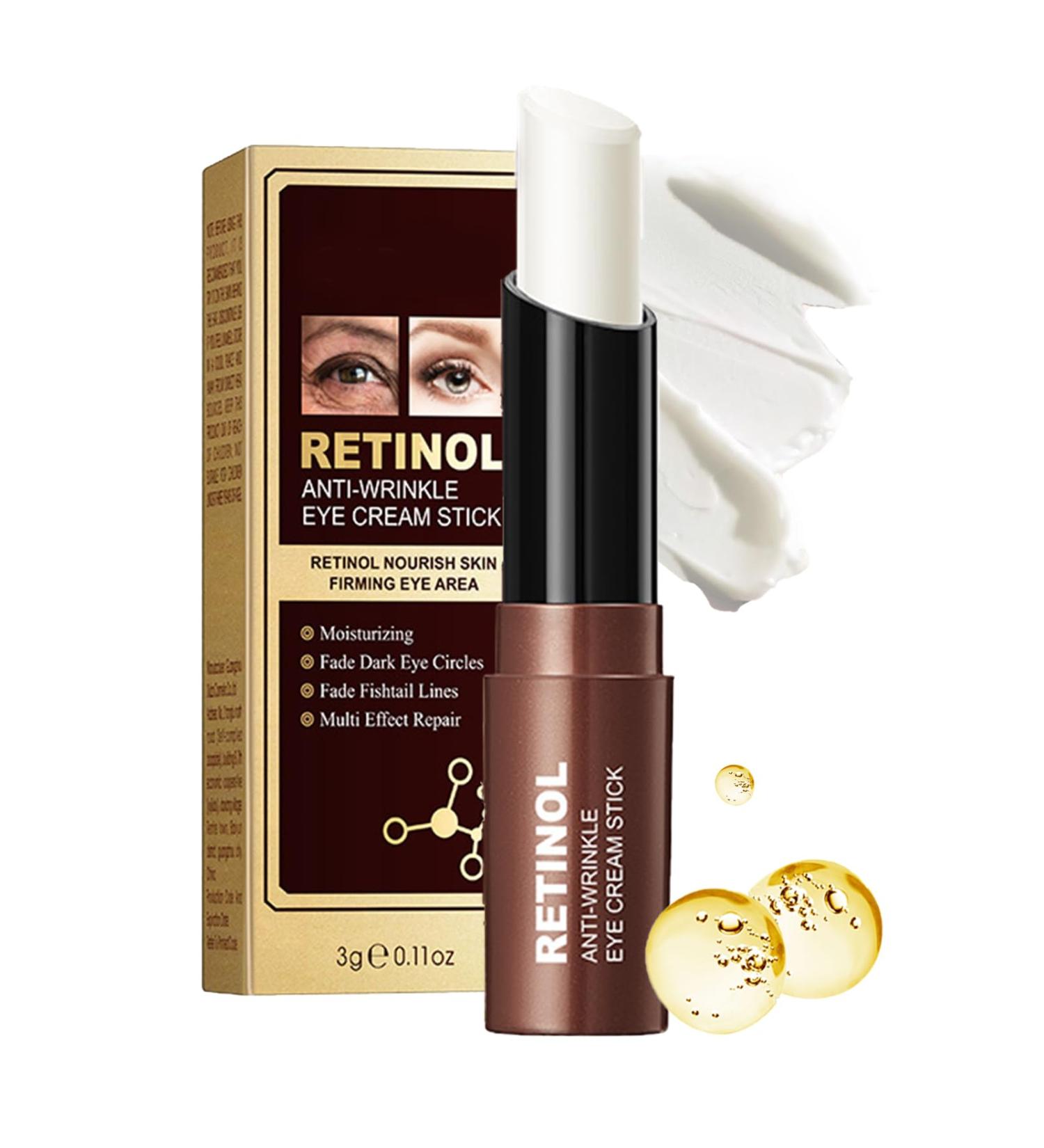 Retinol Eye Cream Stick Anti Aging Retinol Eye Cream for Dark Circle Wrinkles In 3-4 Weeks Under Eye Cream Hydrating Revive Glow Eye Balm Stick for Puffiness and Bags Reduces Fine Lines - Buy Online on GoSupps.com