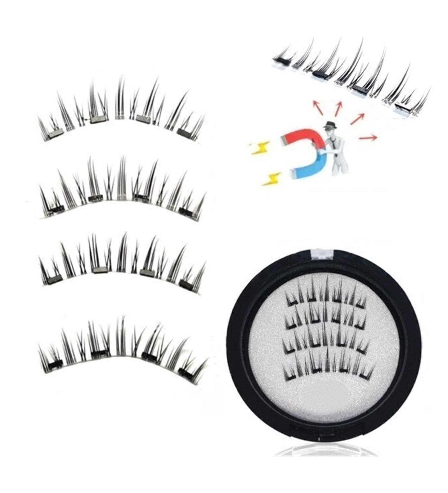 3PC 4 Magnetic Eyelashes Natural Eyelash Tape Without Glue Eyelashes Can Be Reused Best False Eyelashes (Size : CHN2-4) - Buy Online on GoSupps.com