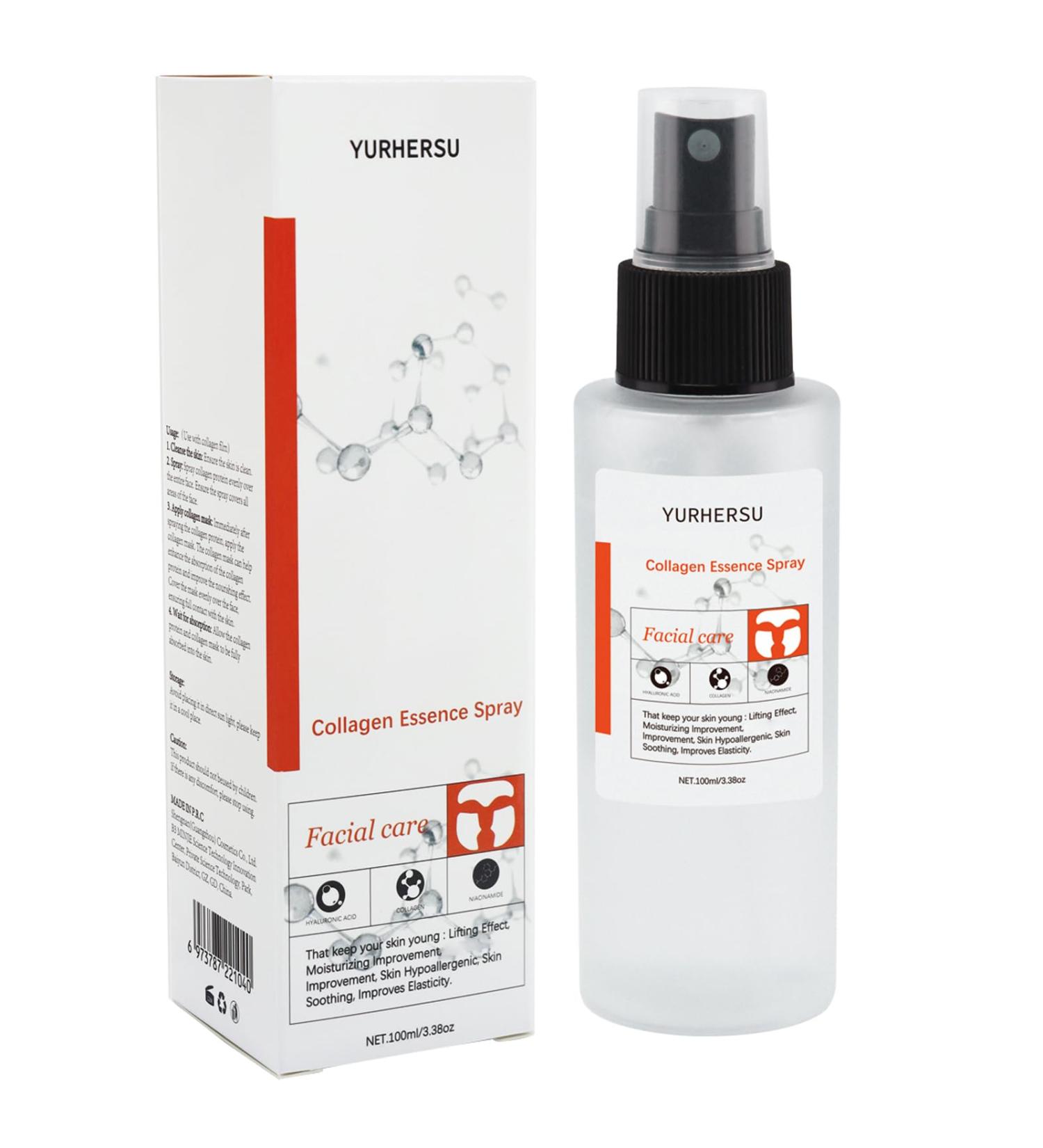 Buy Collagen Essence Spray - Moisturizing Face Serum & Toner | Fast Absorption Anti-Wrinkle Improve Skin Complexion | 100ml for Men & Women - Buy Online on GoSupps.com