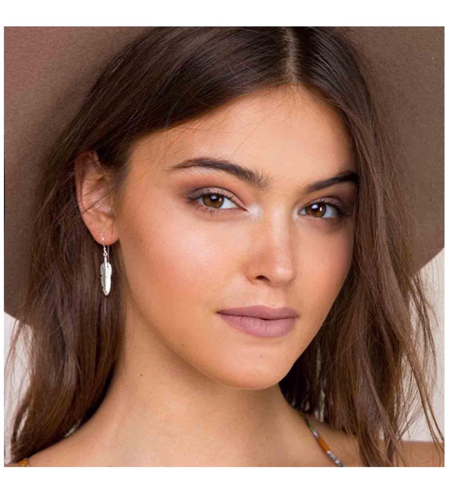 Vintage Silver Feather Dangle Earrings | Boho Charm Jewelry for Women & Girls - Buy Online on GoSupps.com