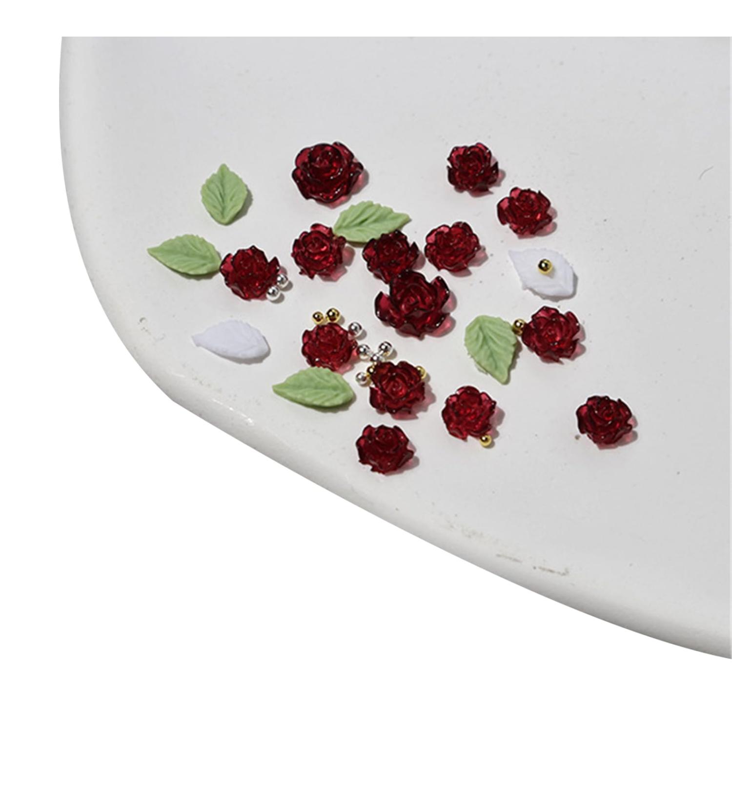 3D Flower Nail Steel Beads Leaf Nails Art Nails Art Decorations Nails Art Supplies for Acrylic Nails 3D Flower Nail Leaf Nails Art Steel Beads Nails Art Decorations - Buy Online on GoSupps.com