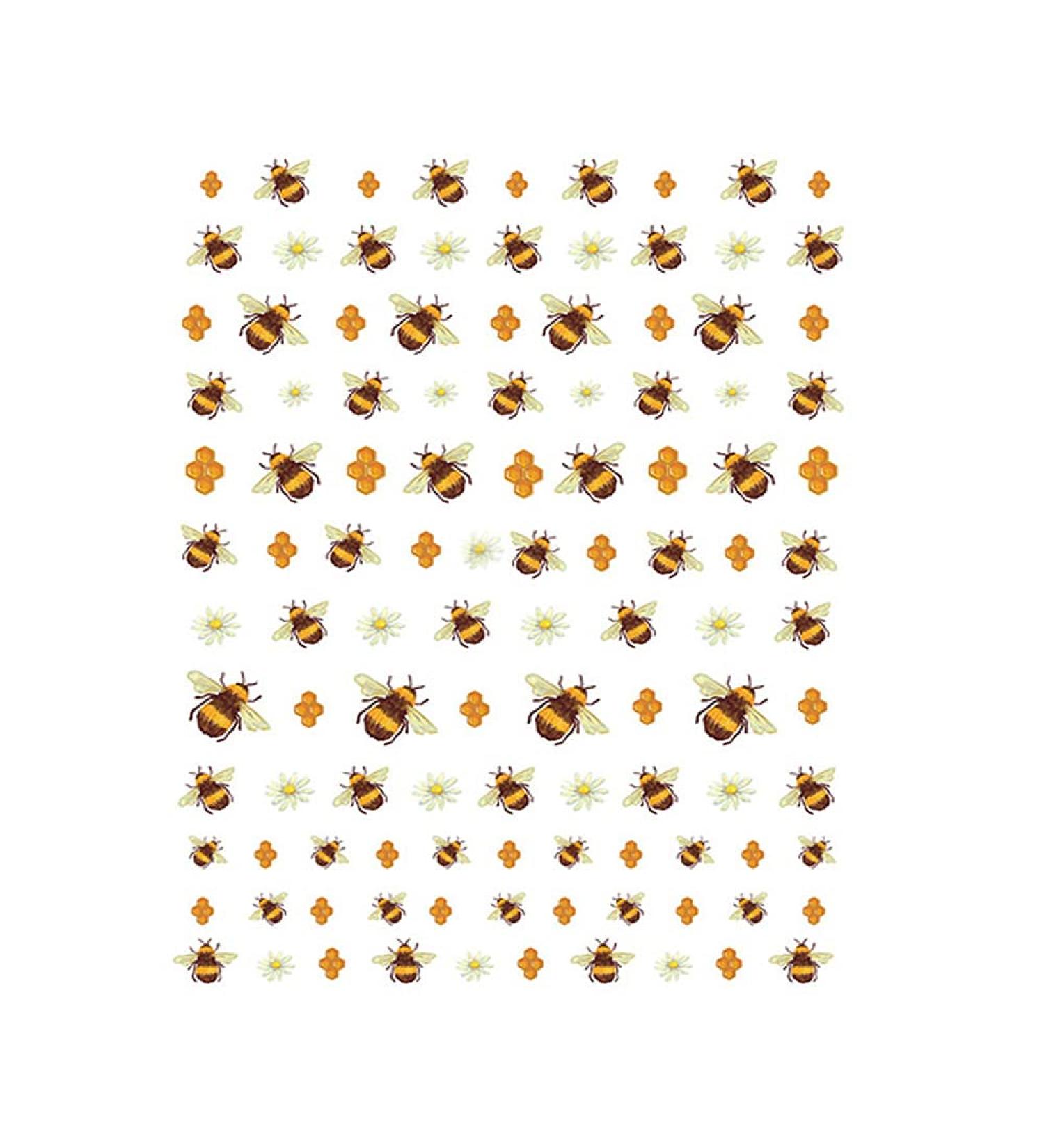 2Pcs Bees Cartoon 3D Nail Decals - Small Fresh Yellow Flower Bee Nail Stickers for Summer Nail Art - Manicure Accessories for Acrylic Nails - Buy Online on GoSupps.com