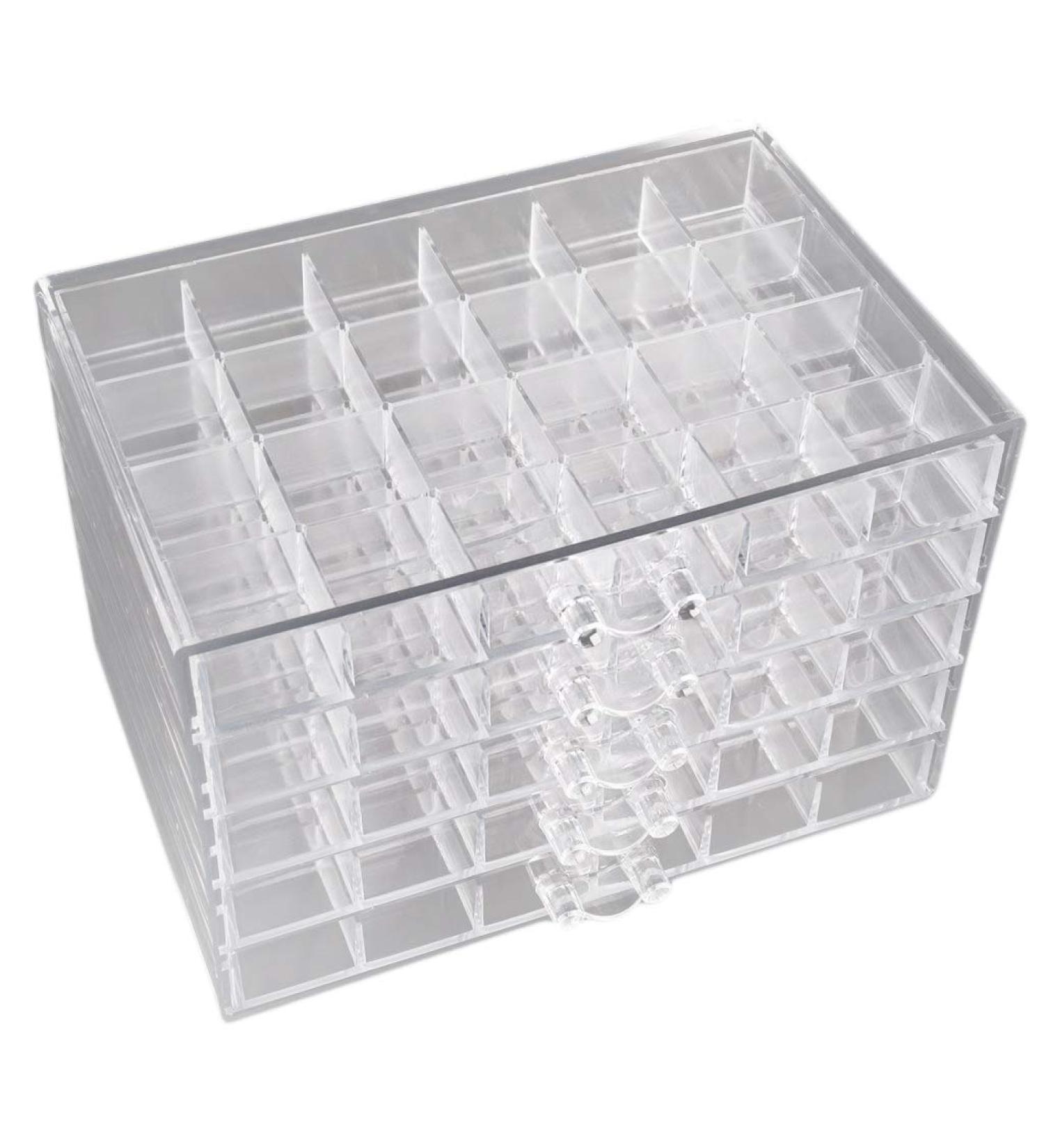 CUTICATE Transparent Plastic Storage Organizer - 120 Slots for Beads, Rings, Jewelry, Art & Crafts - Buy Online on GoSupps.com