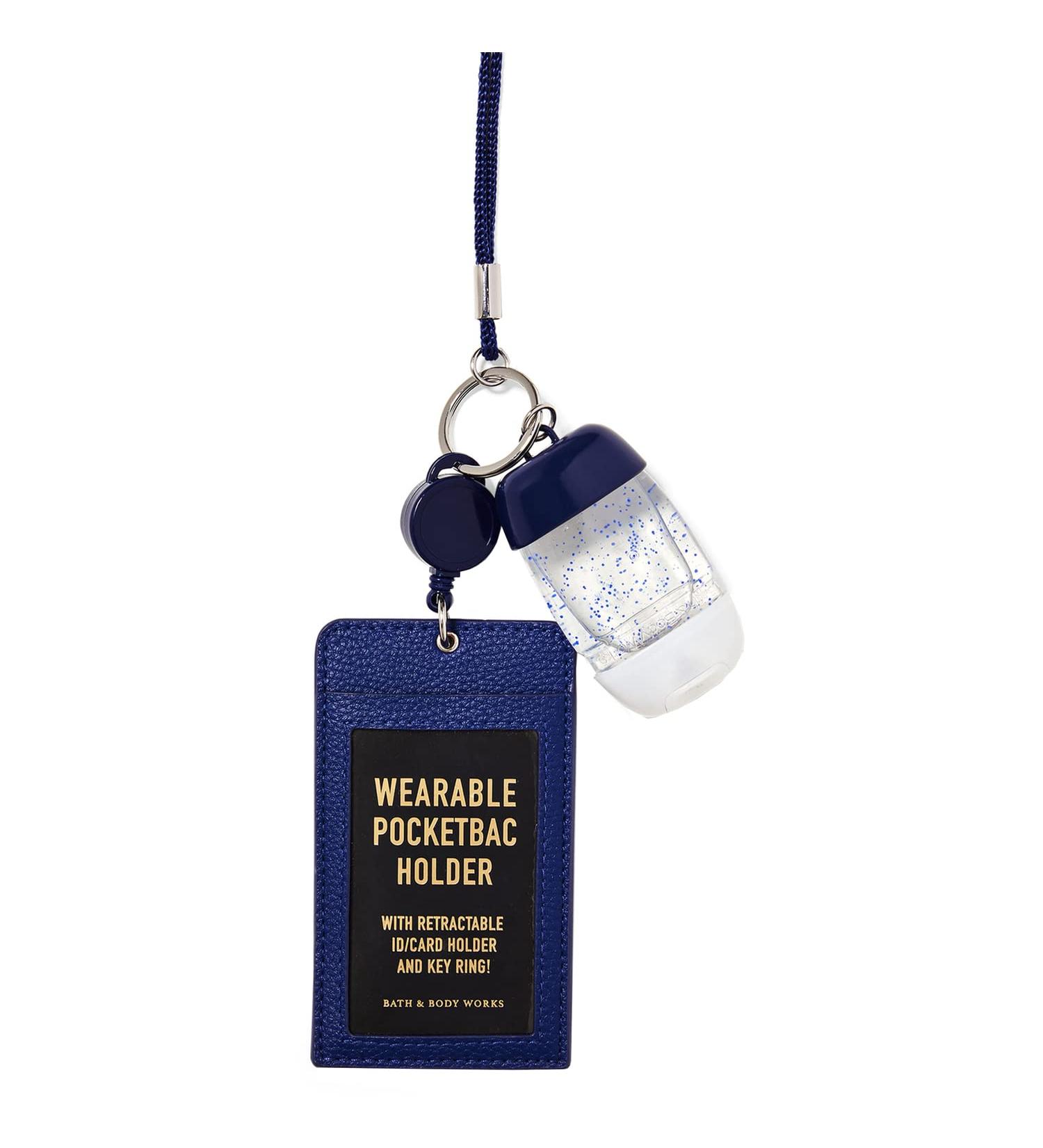 Wearable Navy ID Card PocketBac Holder- White Barn BBW