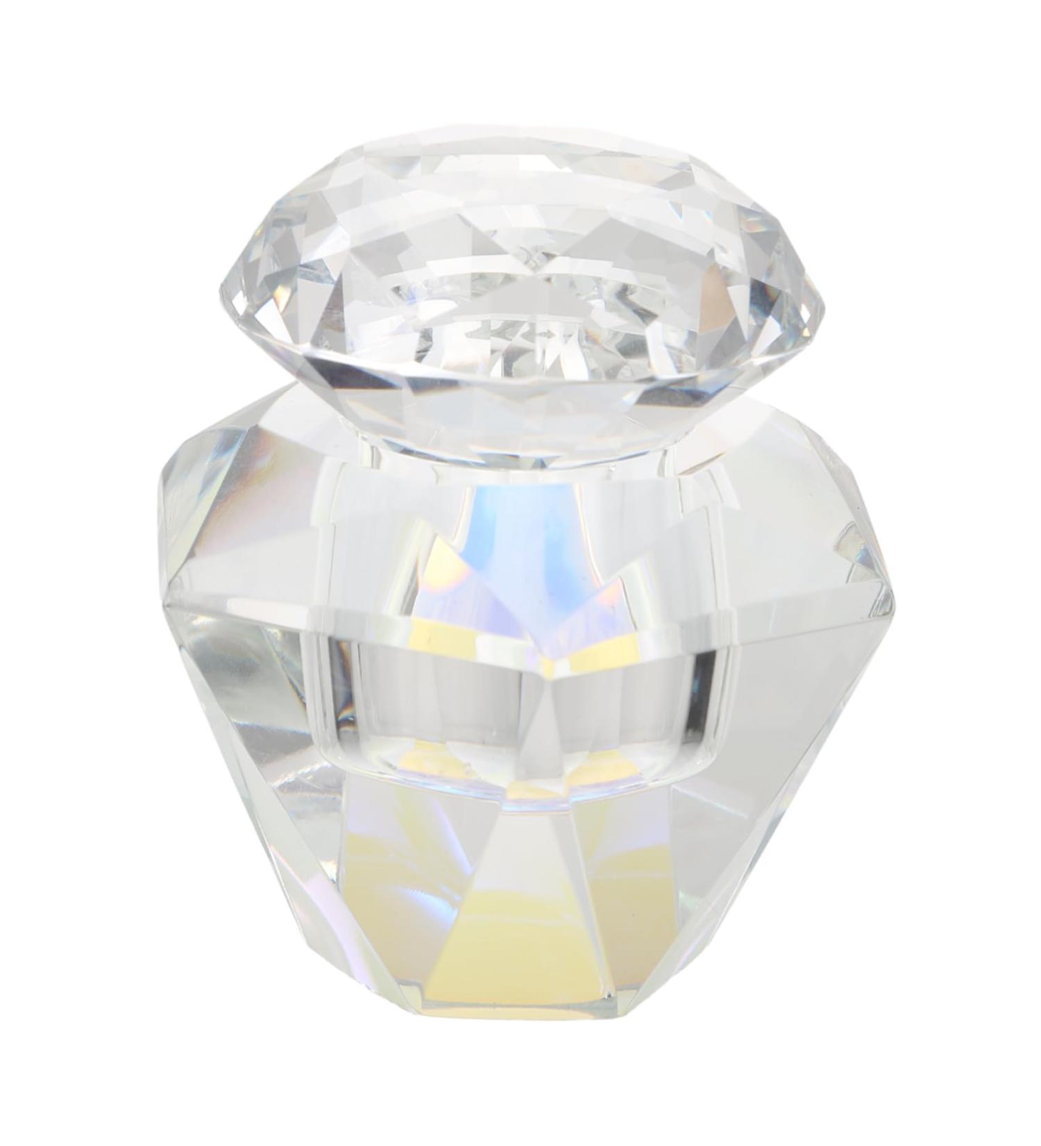 POPETPOP 1pc Nail Art Crystal Cup Glass Container with Lid Crystal Cup for Nails Dappen Dish Nail Tech Transparent Nail Polish Crystal Nail Art Cup White Crystal Vegetable Bowl With Cover 5.5x5.5cm White - Buy Online on GoSupps.com