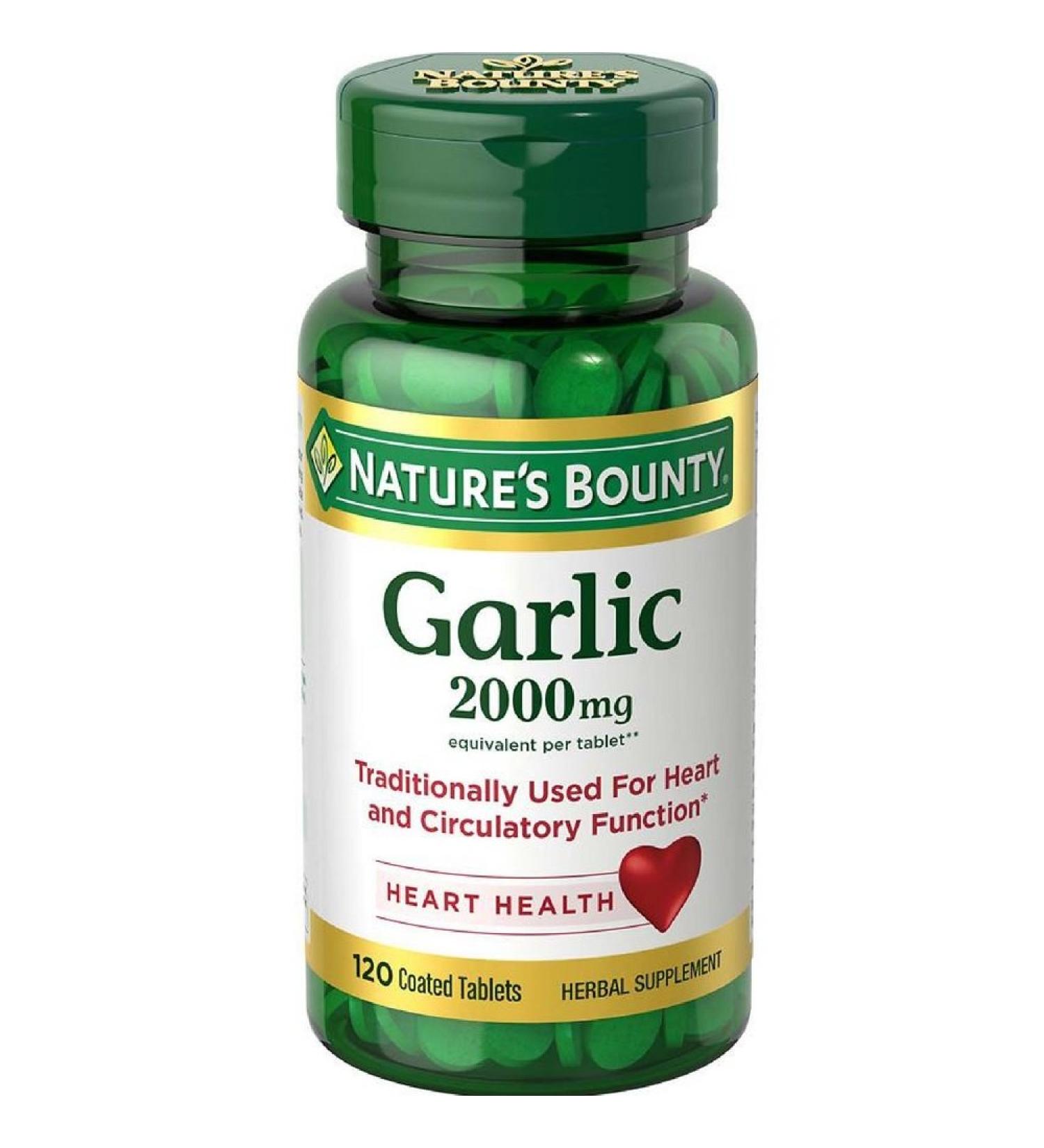 Nature's Bounty Garlic 2000 mg 120 Coated Tablets