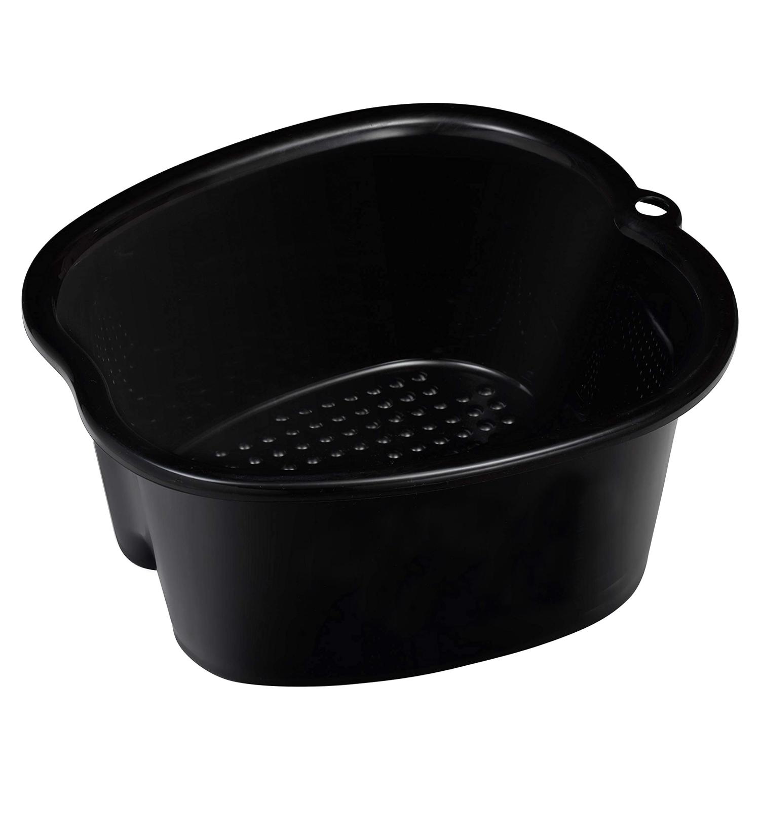 Large Plastic Foot Soak Basin for Home Spa Treatment - Foot Spa Tub for Soaking Feet, Relaxation, Dead Skin Removal, and Pedicure - Black - Buy Online on GoSupps.com