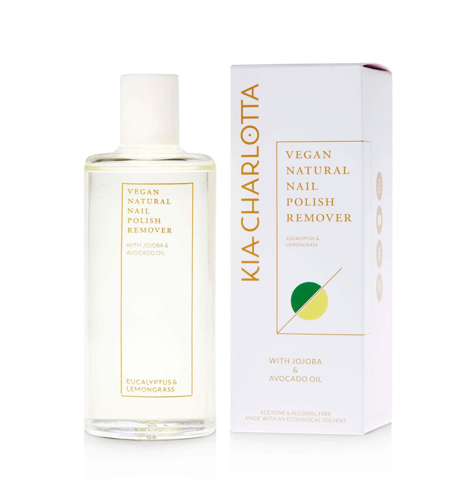 Kia-Charlotta I Natural vegan nail polish remover I 100ML I Without acetone or alcohol I With ecological solvent I Removes all nail polishes I Made in Germany - Buy Online on GoSupps.com