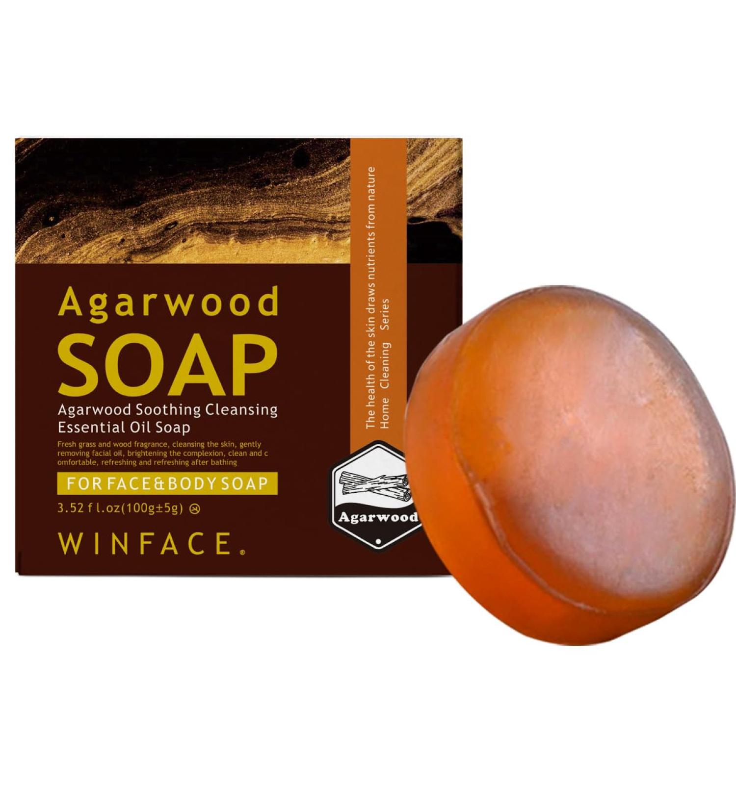 Handmade Agarwood & Sandalwood Exfoliating Soap | Moisturizing Face & Bath Soap | 3.52 oz Tranquility & Oil Control - Buy Online on GoSupps.com