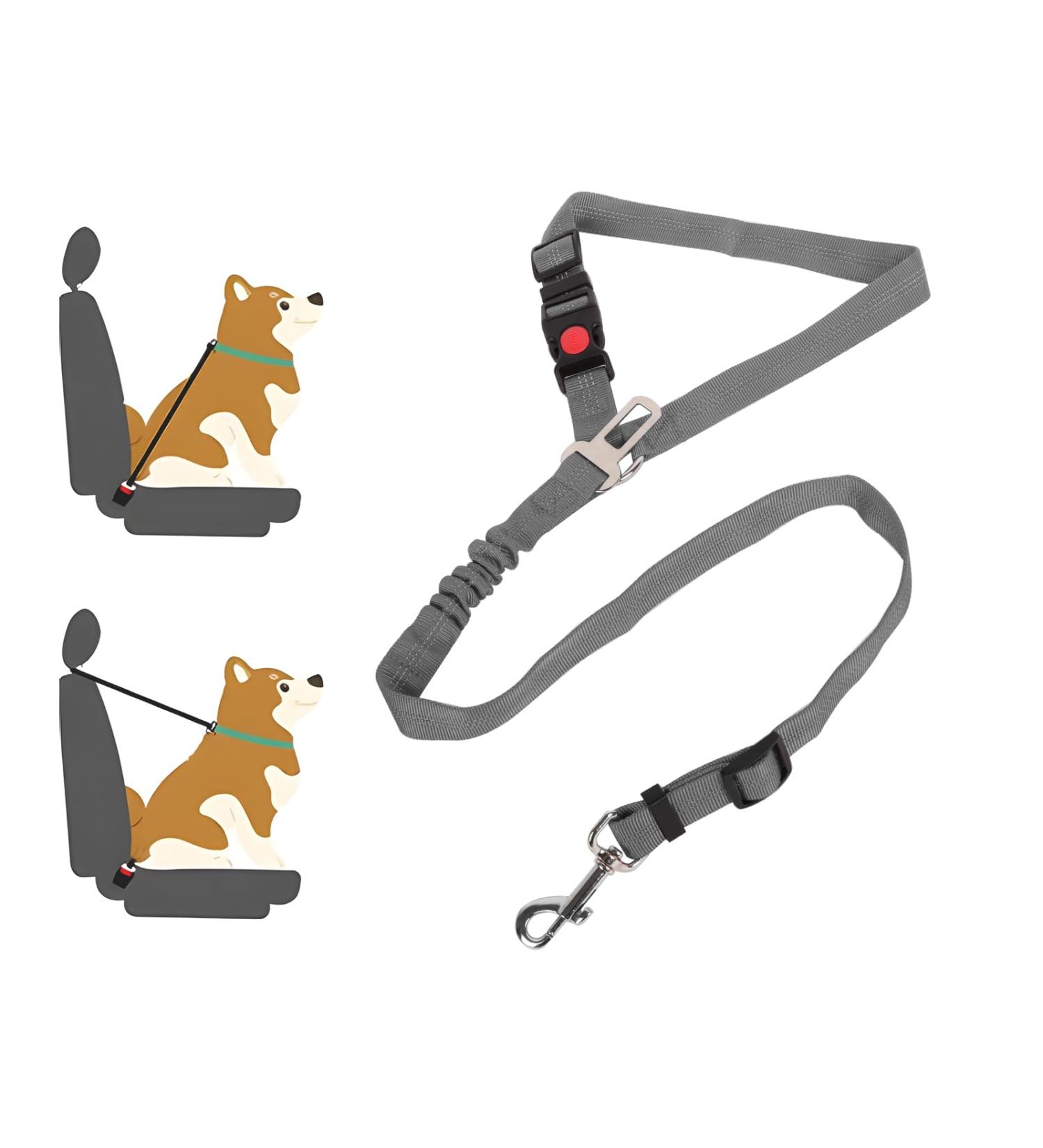 Adjustable Seat Belt for Dogs - Reflective Striped Dog Car Belt for All Sizes | Lollanda - Buy Online on GoSupps.com
