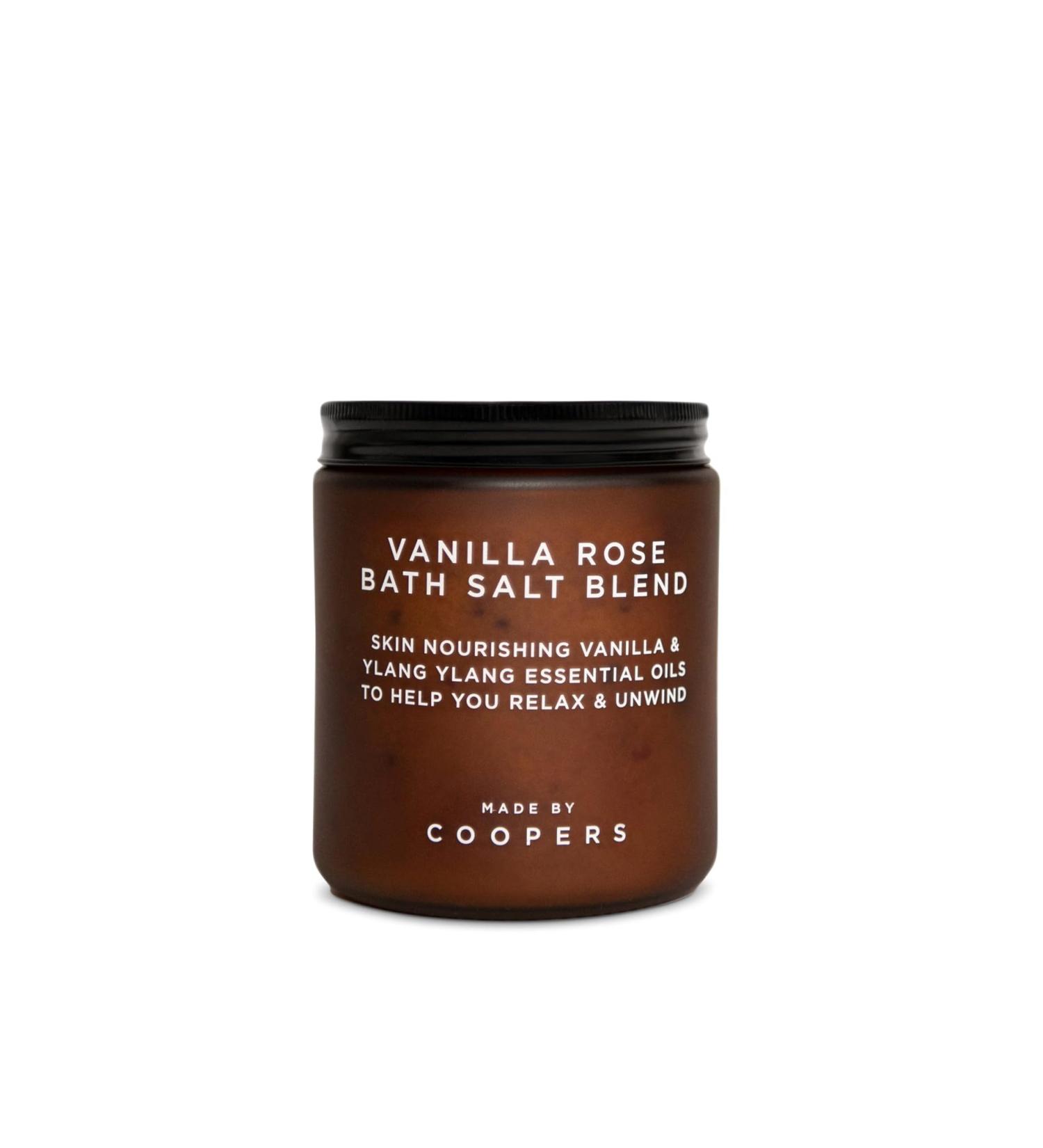 Shop Made by Coopers Vanilla Rose Bath Salt Blend with Essential Oils & Coconut Oil - 500g - Nourishing & Soothing | International Shipping Available - Buy Online on GoSupps.com