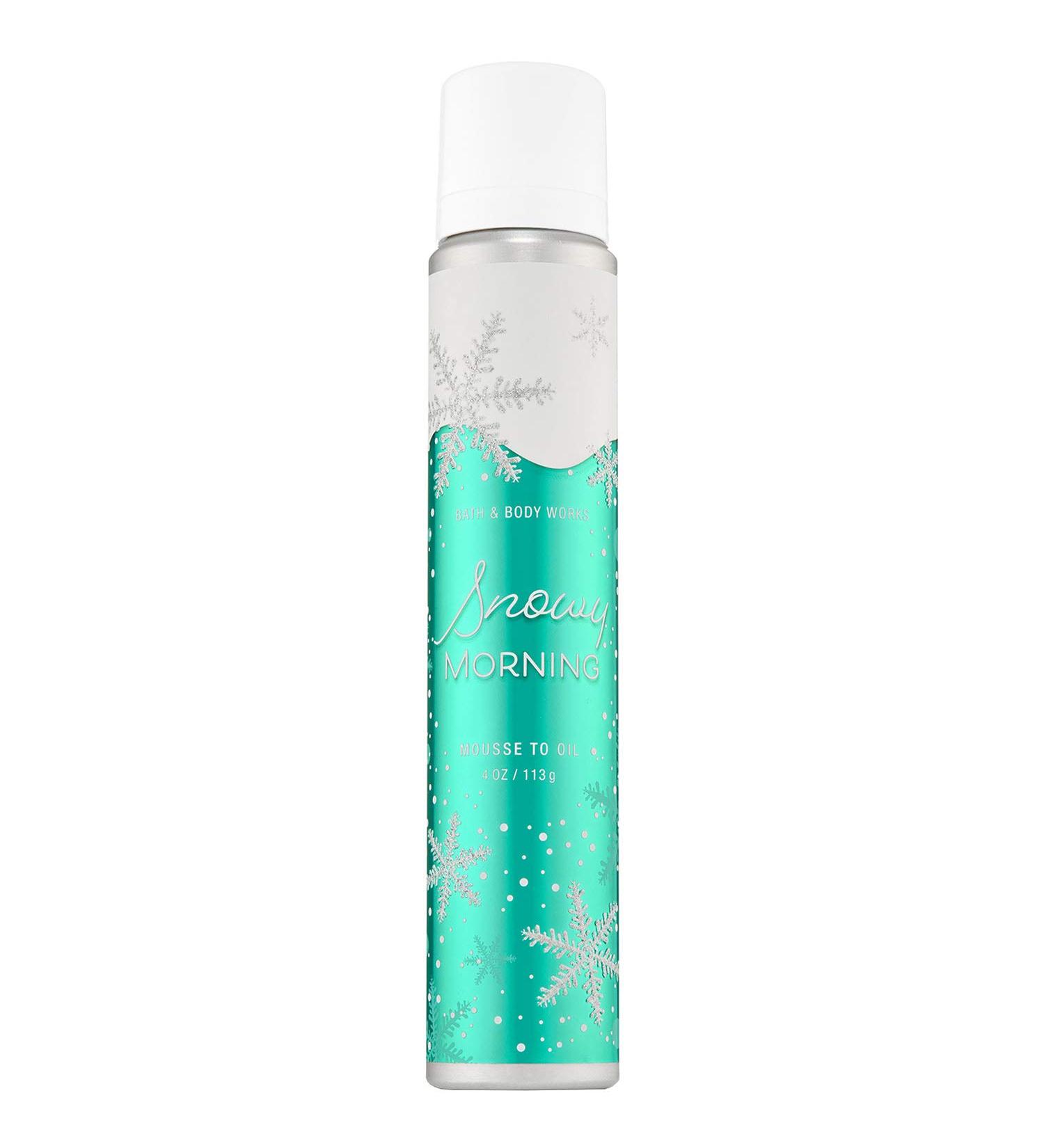 Bath and Body Works Snowy Morning Mousse to Oil 4 Ounce (2018 Edition)
