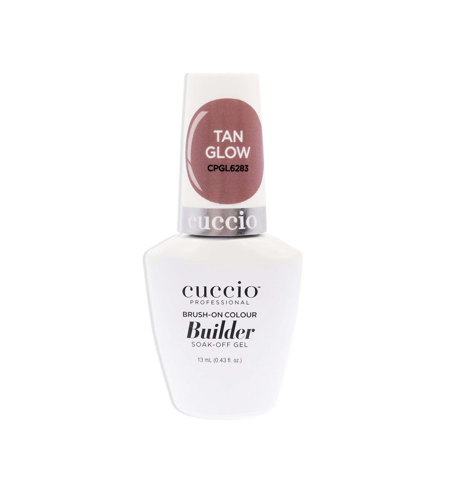 Cuccio Brush-On Builder Soak-Off Gel - Tan Glow 13ml Light Brown 1 piece (1 pack)