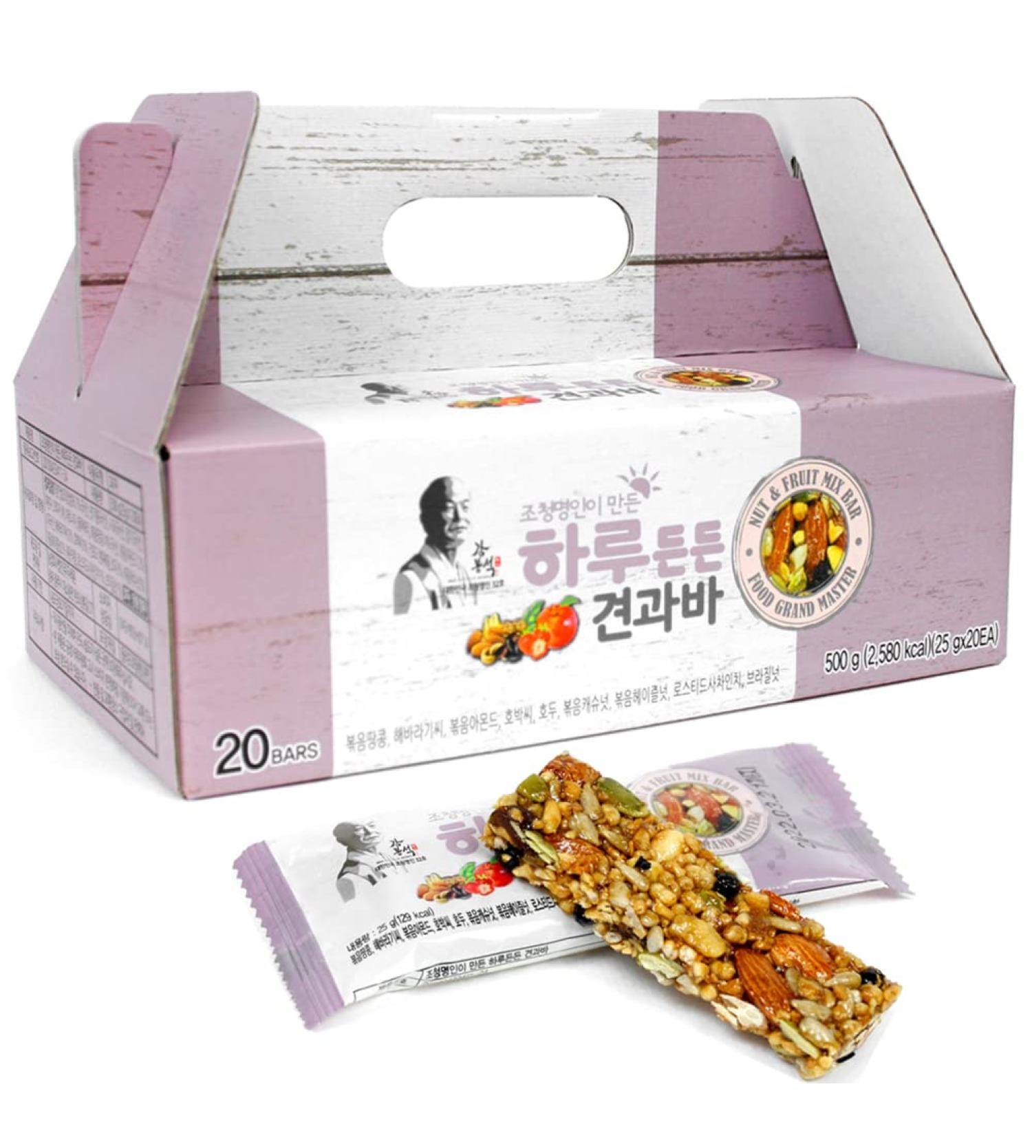KANG BONG SEOK Korean Fruit & Nut Bars - Healthy Asian Snacks Box (20 Counts, 0.88 Oz each) | Energy Snack - Buy Online on GoSupps.com