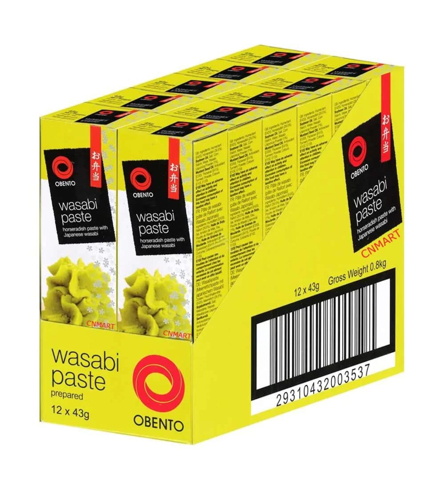 Obento Wasabi Paste Horseradish Paste With Japanese Wasabi 43g In Tube (Pack of 12) by CNMART - Buy Online on GoSupps.com
